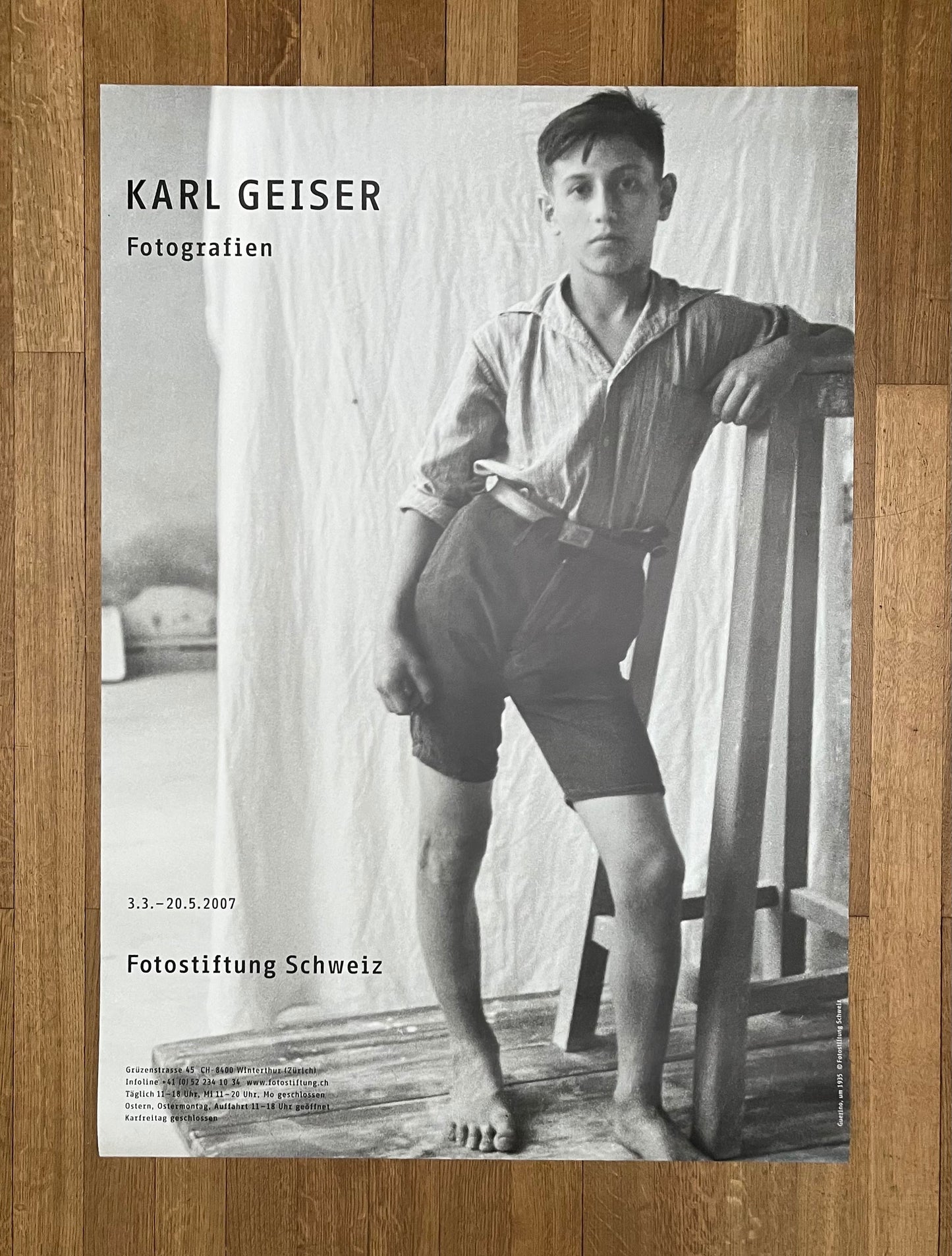 Karl Geiser photo exhibition poster - 35.4"×50.4" (90×128cm)