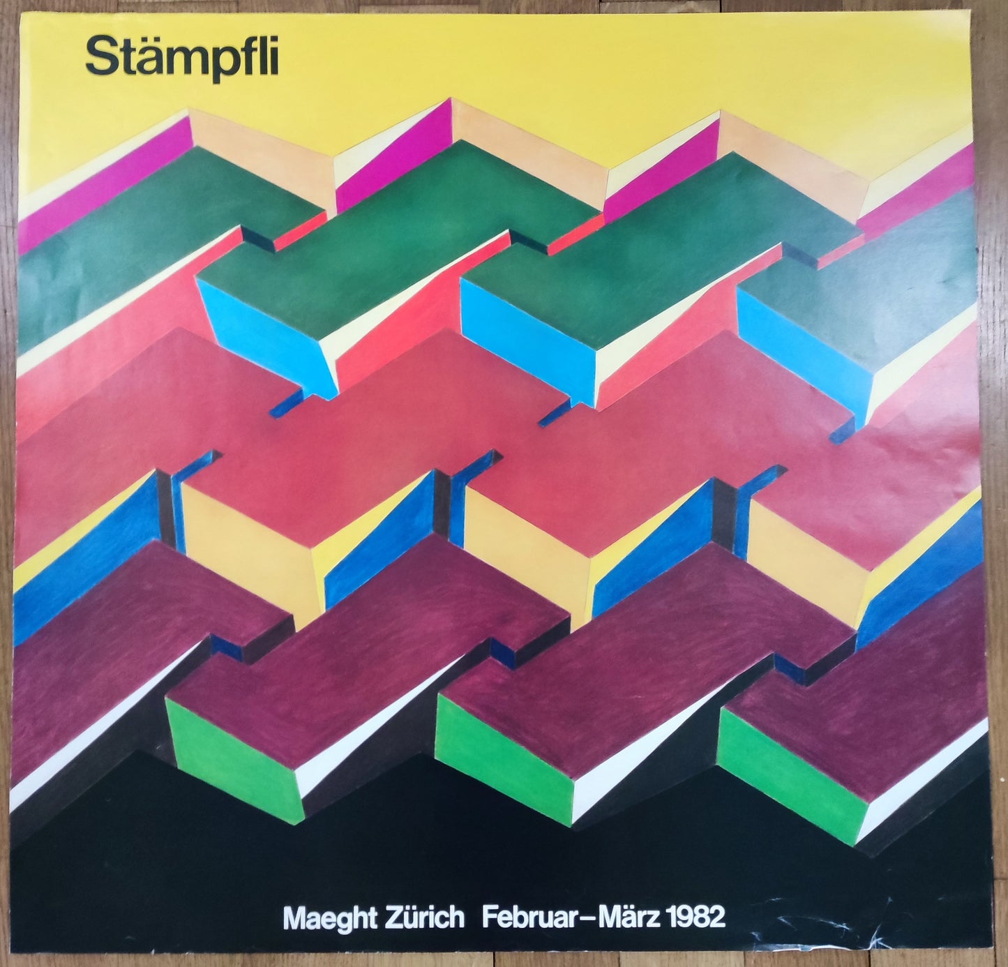 Peter Stämpfli original art poster - 25.6"×26.4" (65×67cm)
