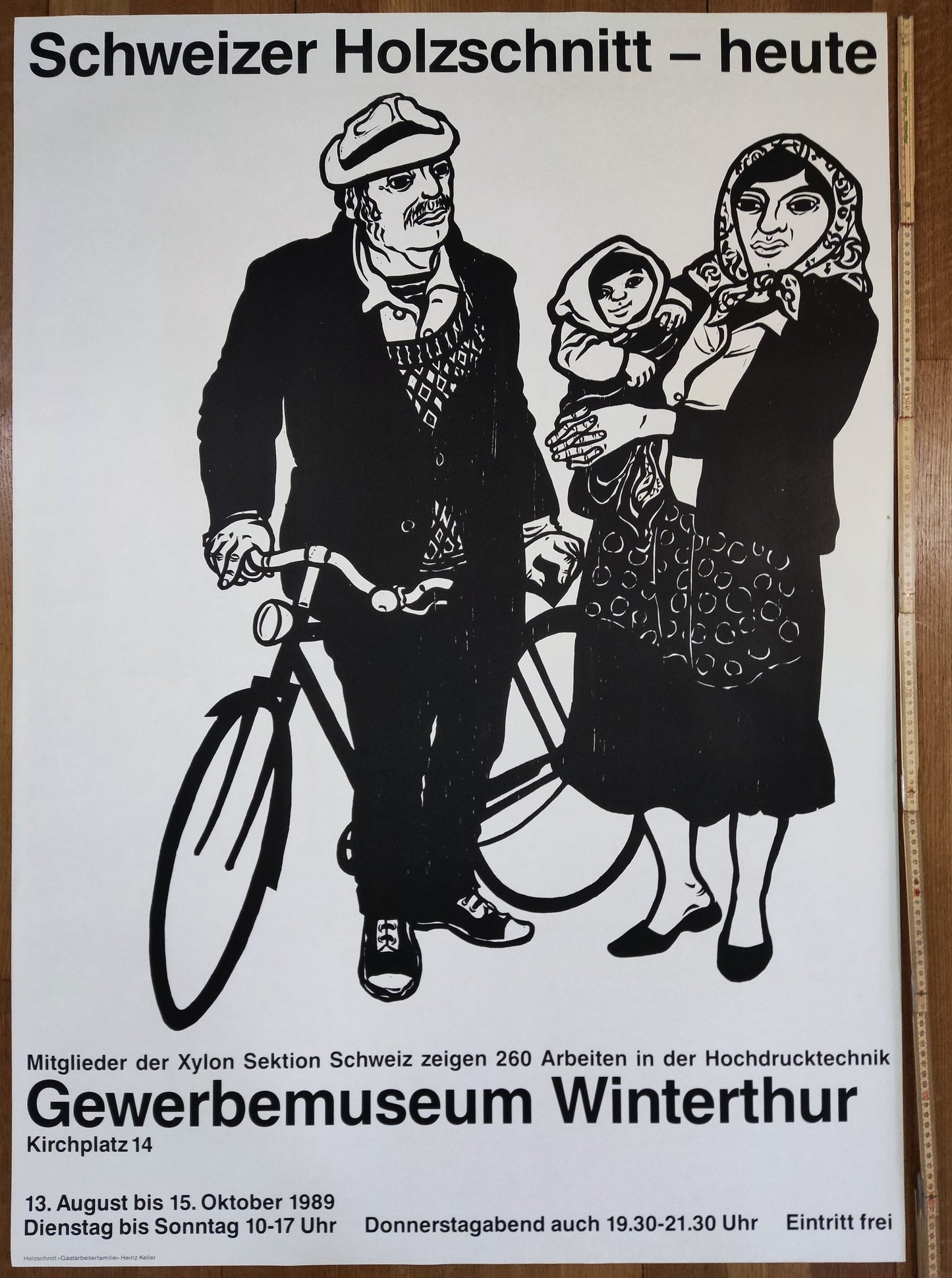 Heinz Keller art exhibition poster - 35.4"×50.4" (90×128cm)