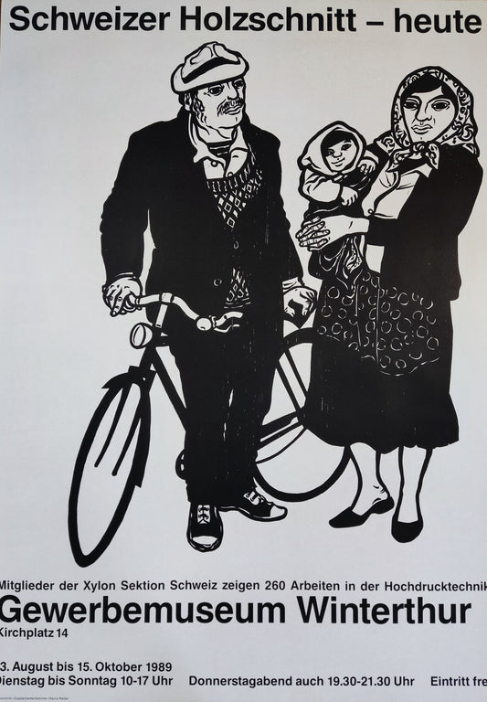 Heinz Keller art exhibition poster - 35.4"×50.4" (90×128cm)