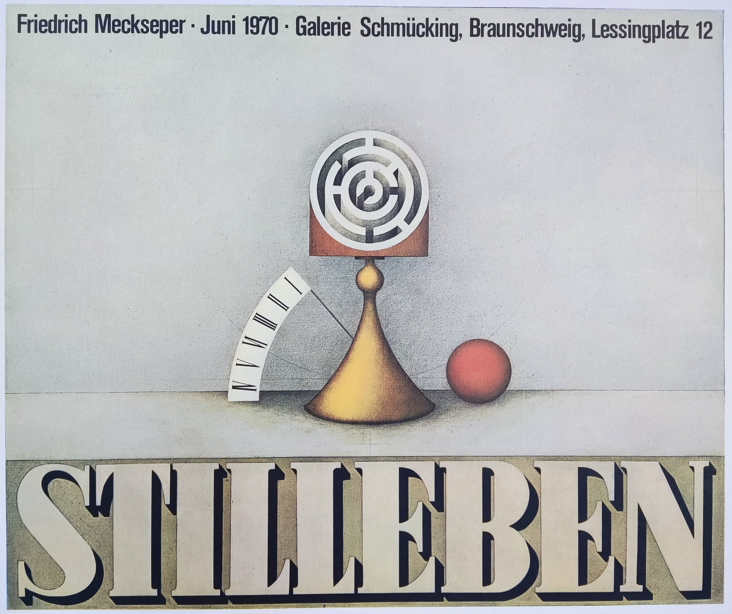 Friedrich Meckseper original exhibition poster - 27.6"×23.4" (70×59.5cm)