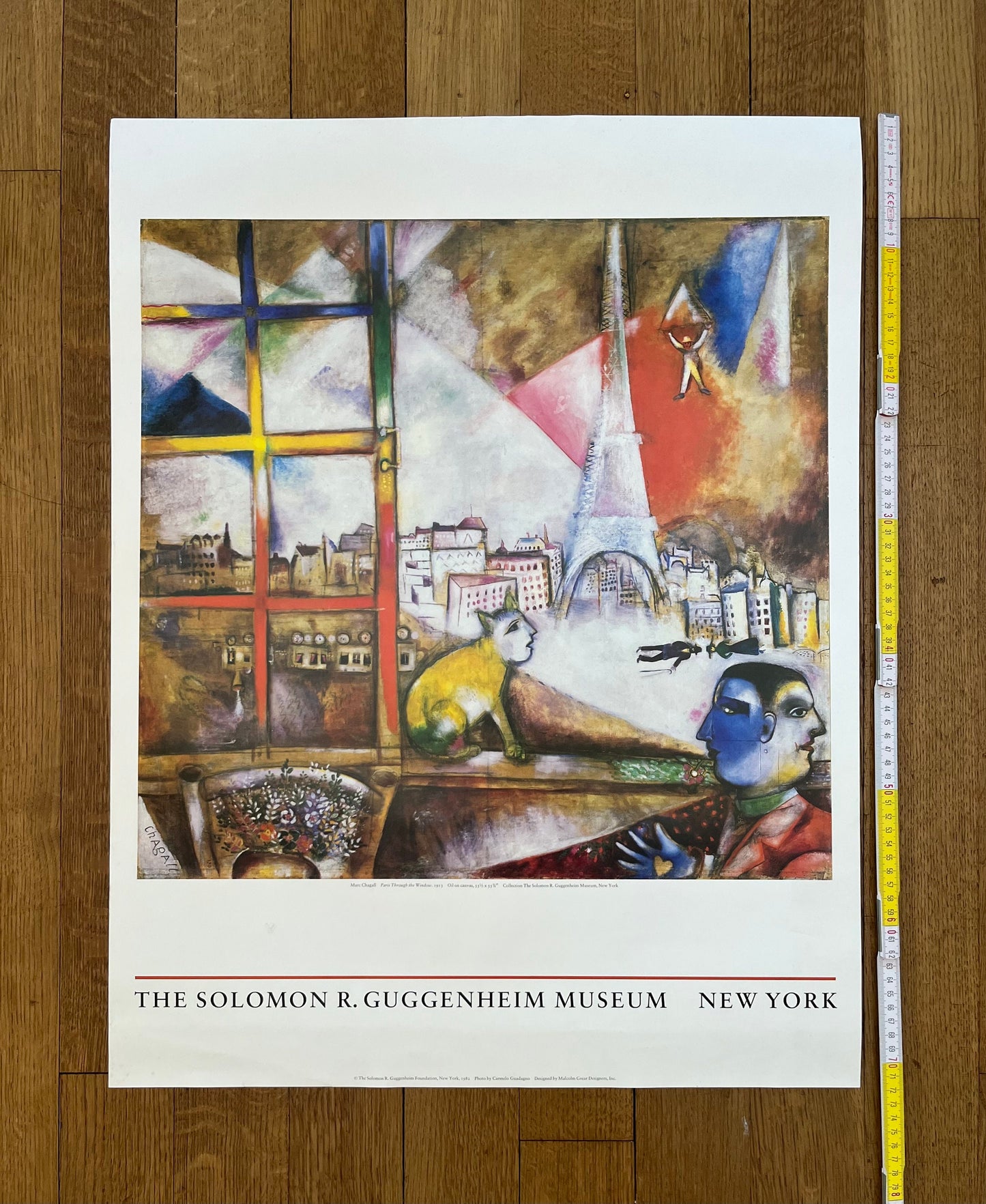 Chagall Guggenheim Museum art exhibition poster - 22.0"×28.5" (56×72.5cm)