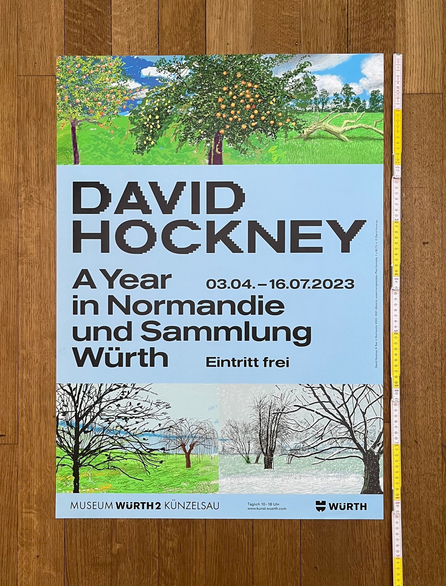 David Hockney art exhibition poster - 23.4"×33.1" (59.5×84cm)