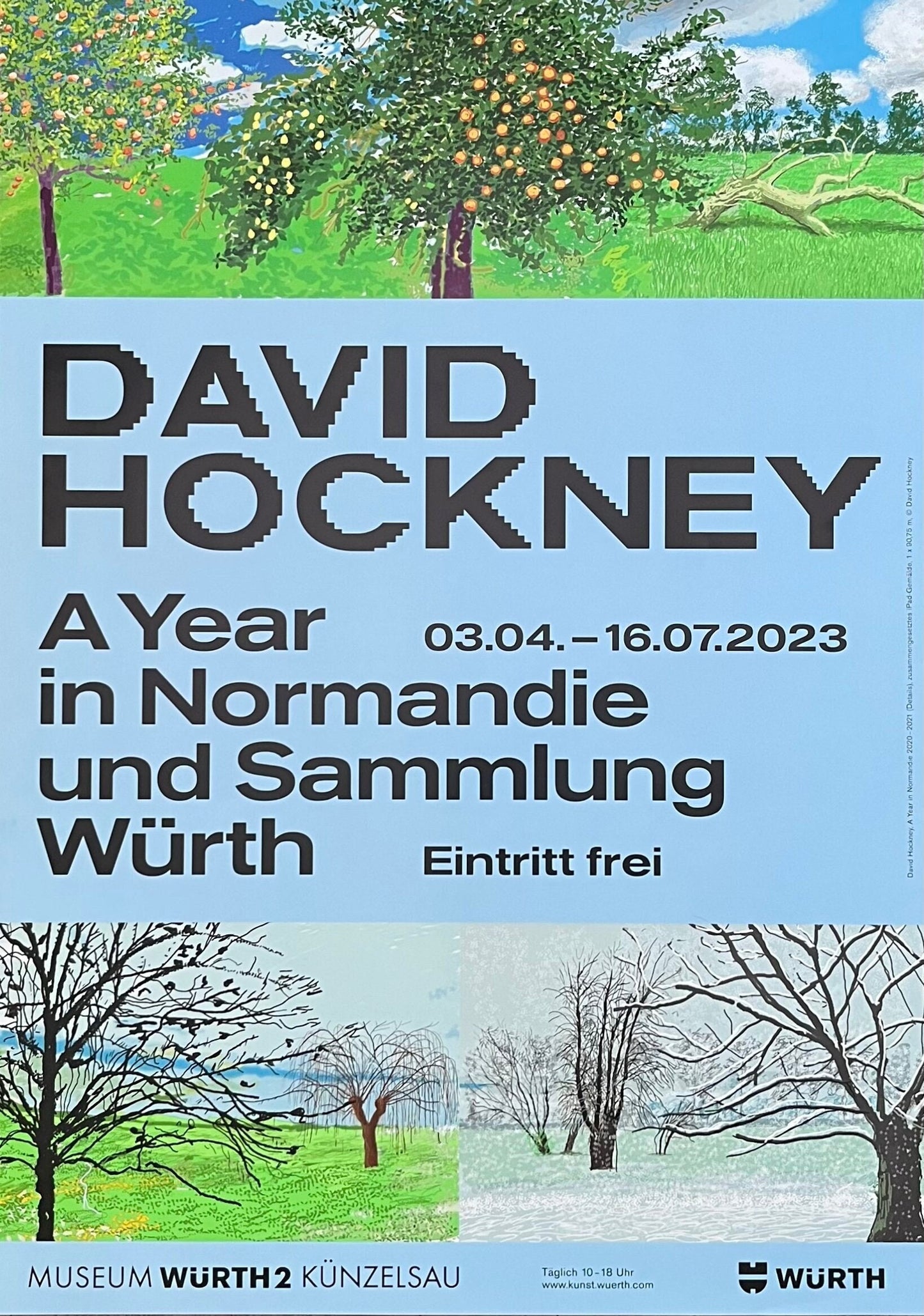 David Hockney art exhibition poster - 23.4"×33.1" (59.5×84cm)