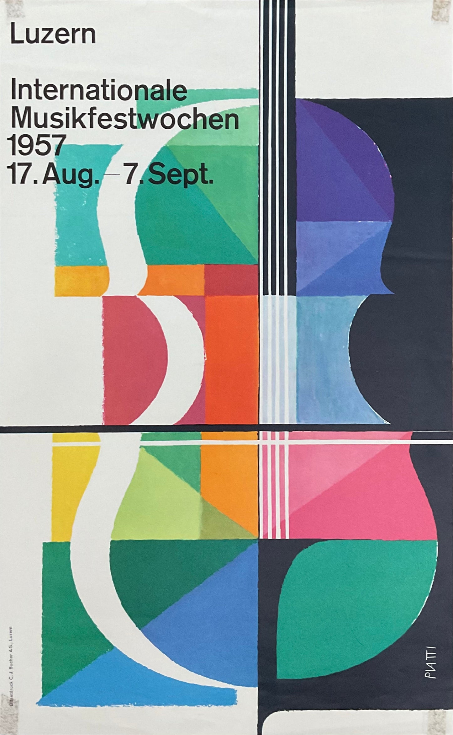 Internationale Musikfestwochen art exhibition poster - 12.2"×19.7" (31×50cm)