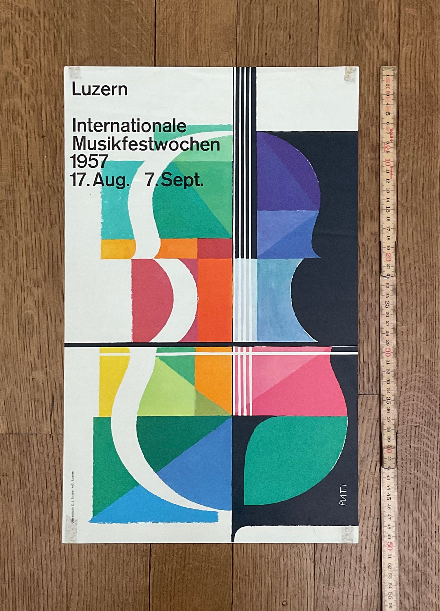 Internationale Musikfestwochen art exhibition poster - 12.2"×19.7" (31×50cm)