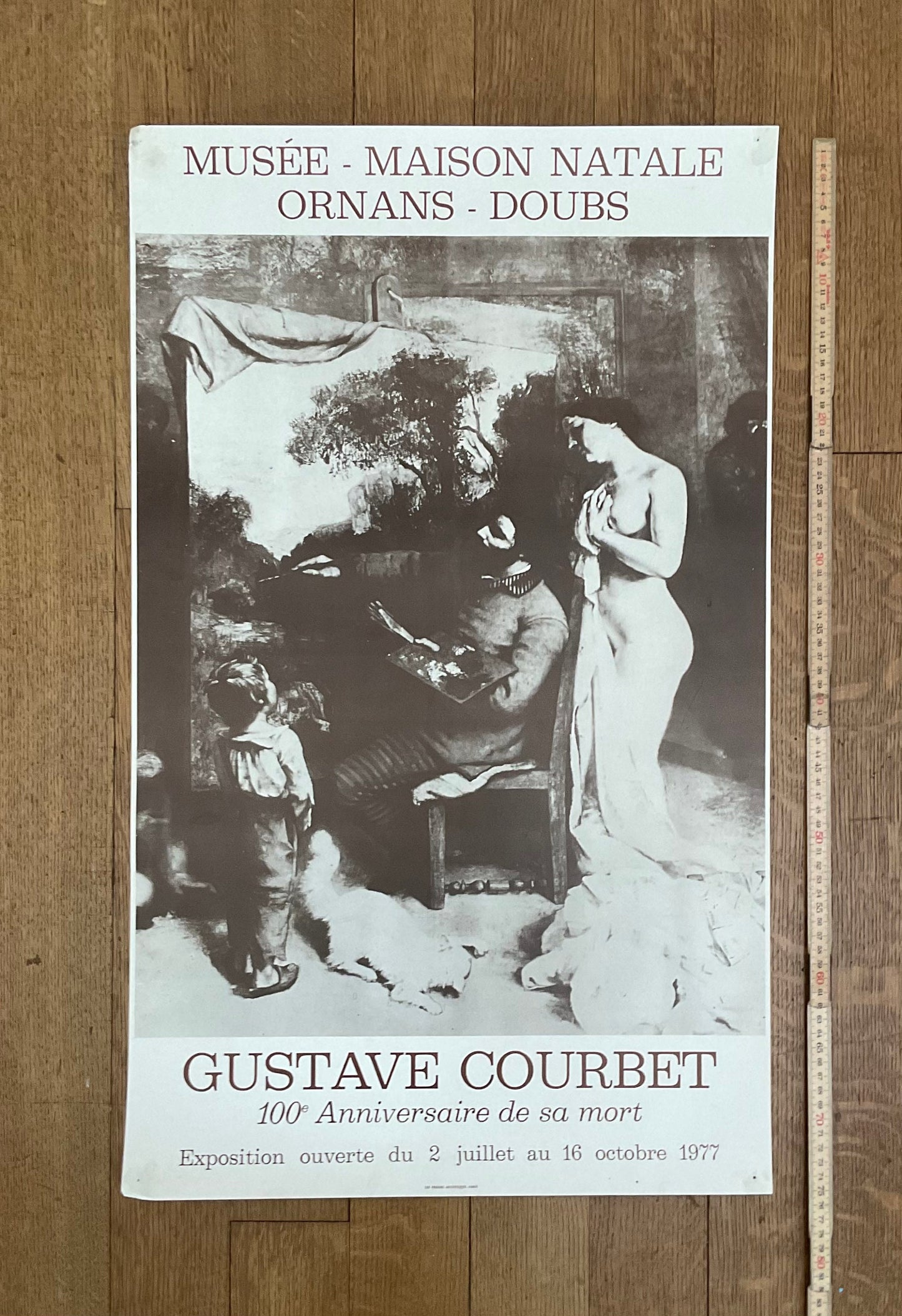 Gustave Courbet  art exhibition poster - 18.1"×29.9" (46×76cm)