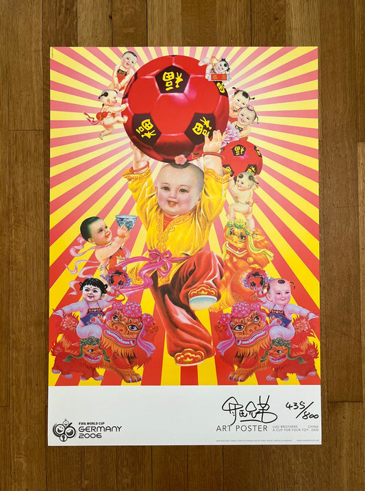 Luo Brothers  signed football poster - 26.0"×38.2" (66×97cm)