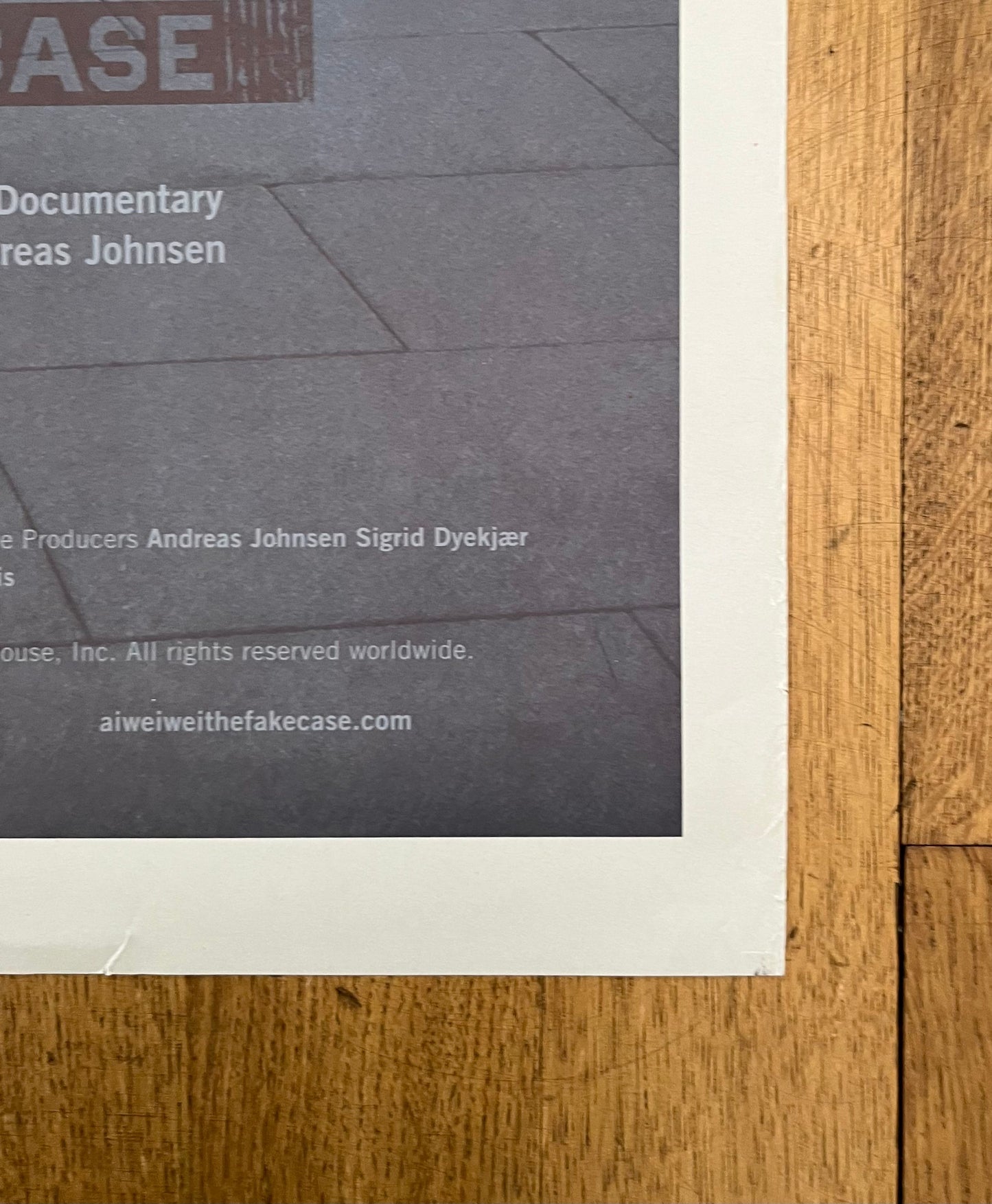 Ai Wei Wei original film poster - 35.2"×41.3" (89.5×105cm)