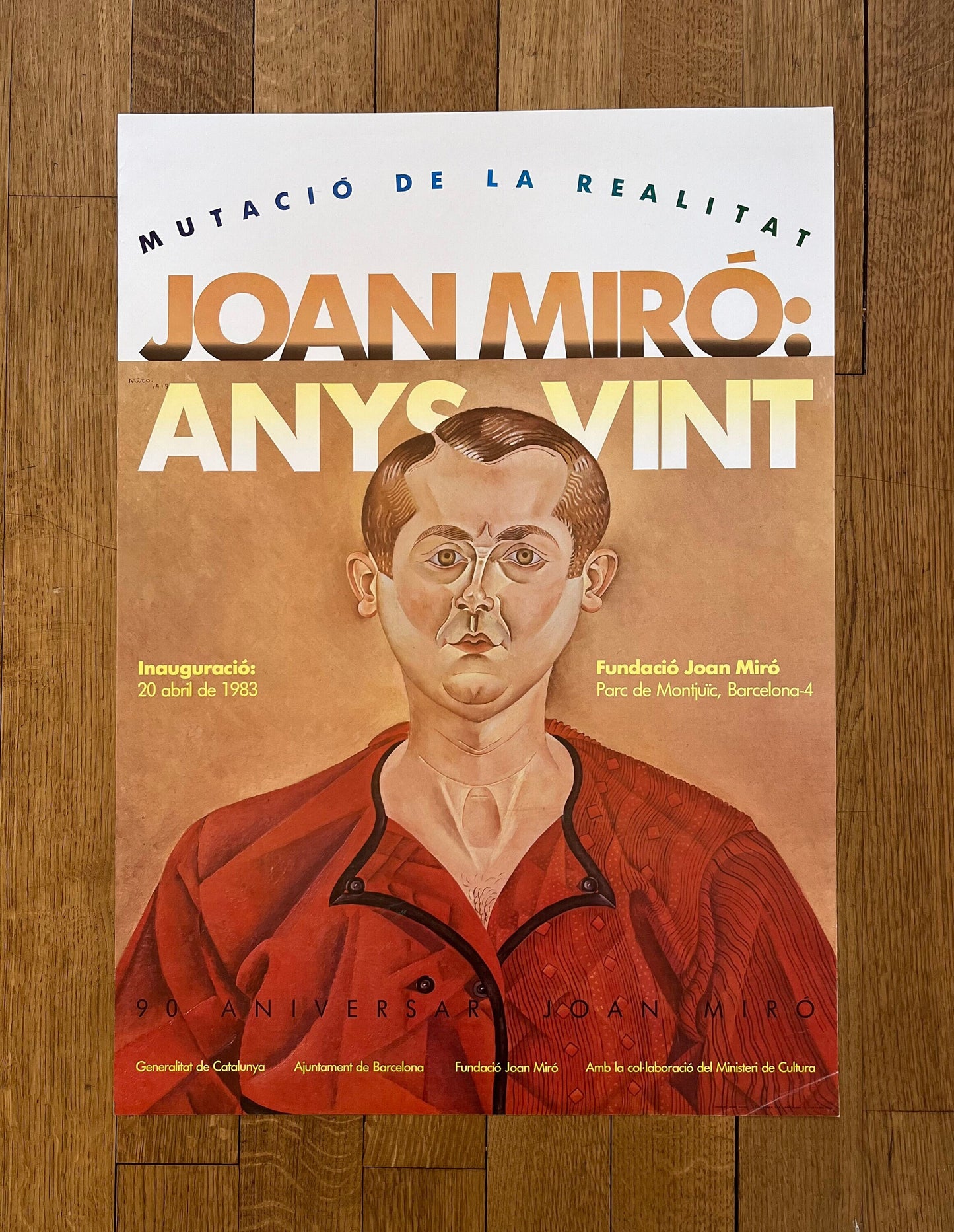 Miro original art exhibition poster - 19.7"×27.4" (50×69.7cm)
