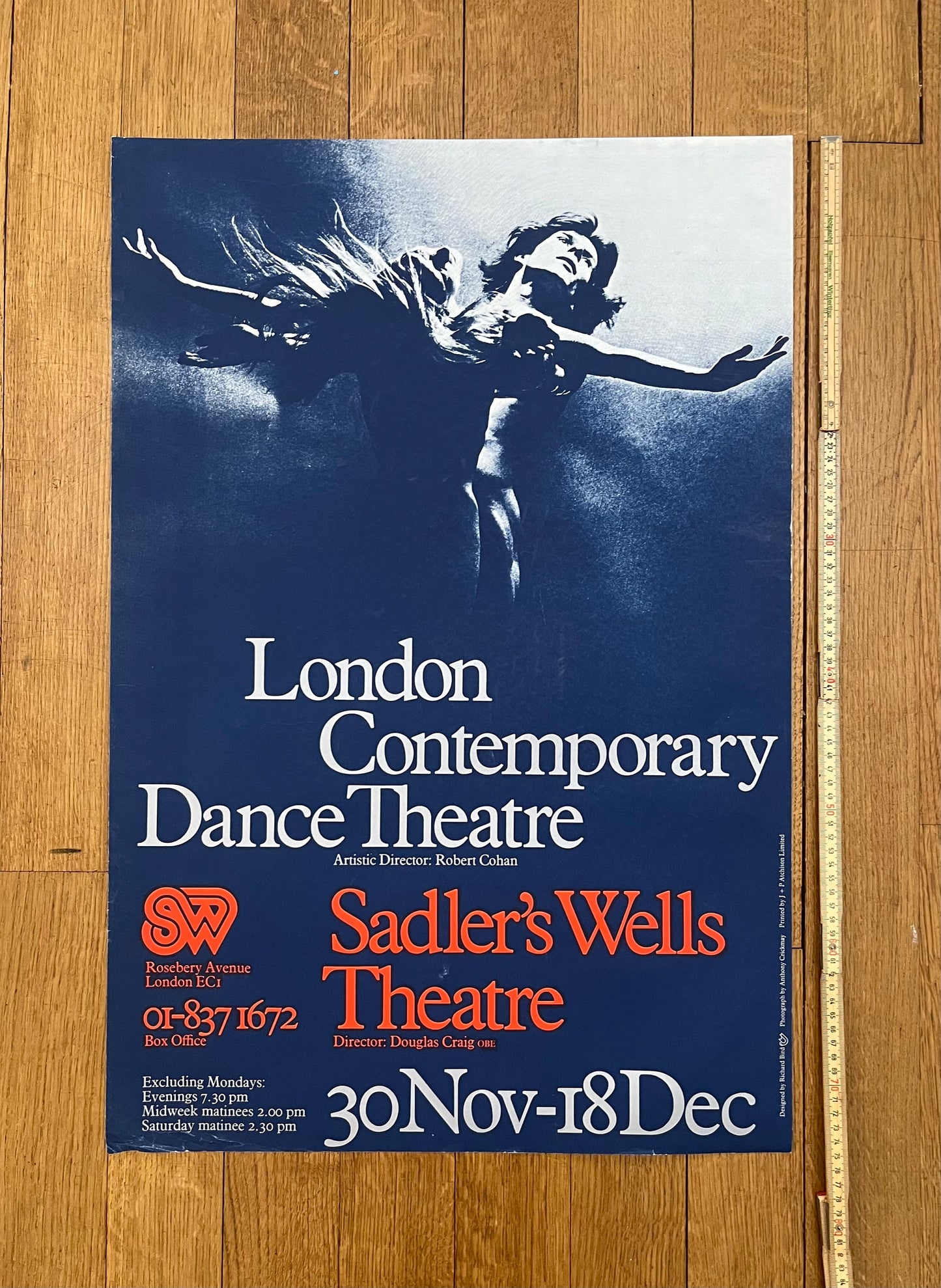 Crickmay London Contemporary Dance Theatre art poster - 19.9"×29.7" (50.6×75.5cm)