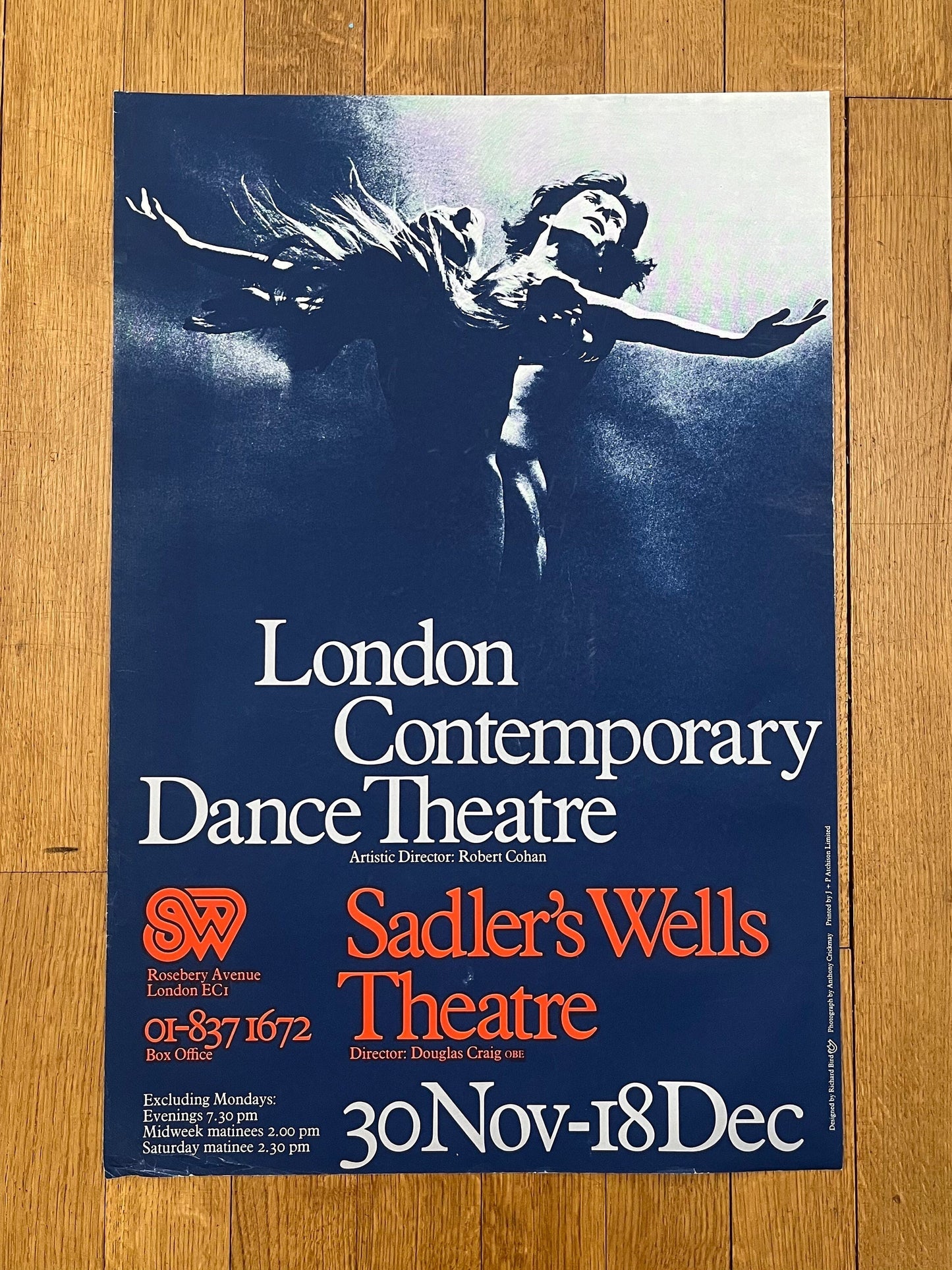 Crickmay London Contemporary Dance Theatre art poster - 19.9"×29.7" (50.6×75.5cm)
