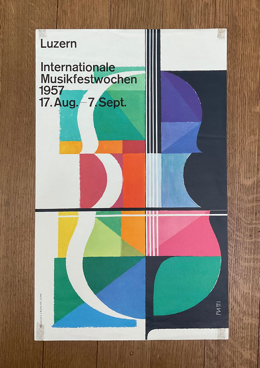 Internationale Musikfestwochen art exhibition poster - 12.2"×19.7" (31×50cm)