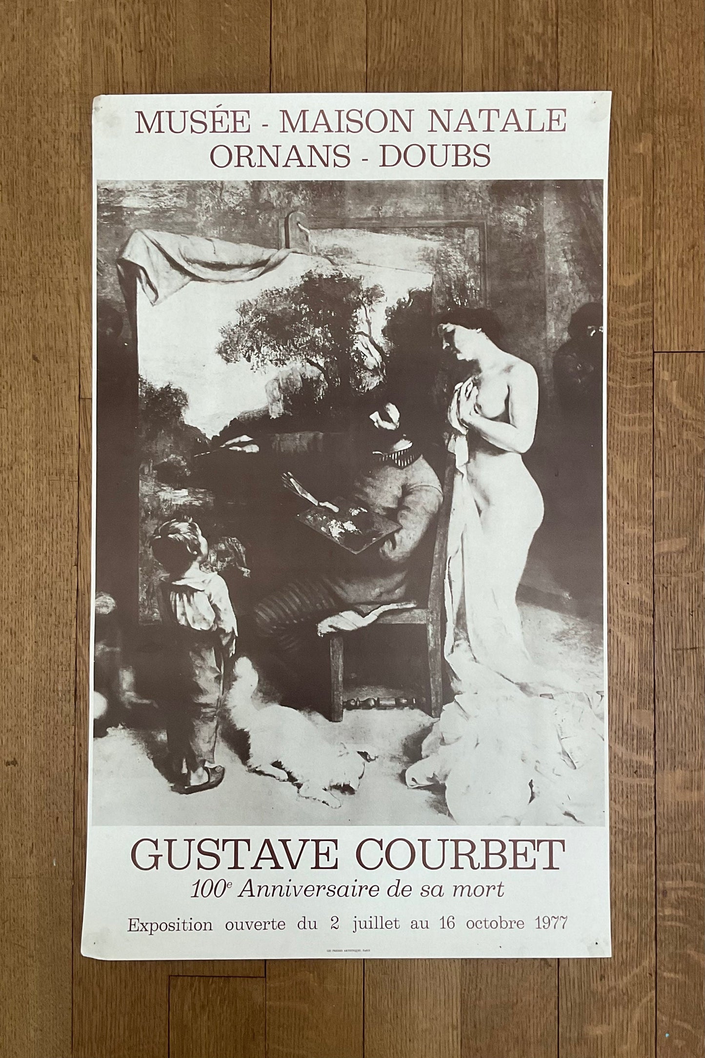 Gustave Courbet  art exhibition poster - 18.1"×29.9" (46×76cm)