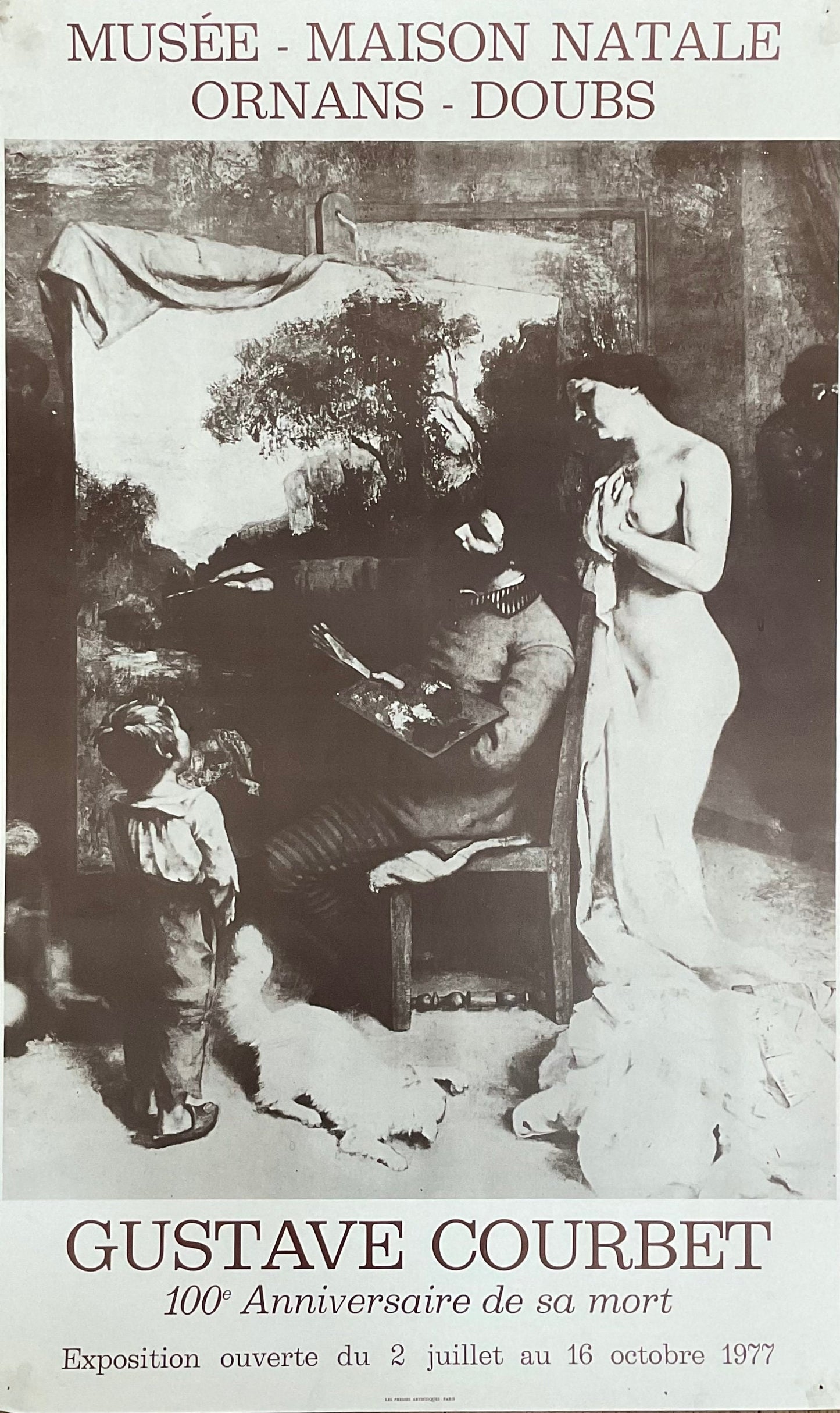 Gustave Courbet  art exhibition poster - 18.1"×29.9" (46×76cm)