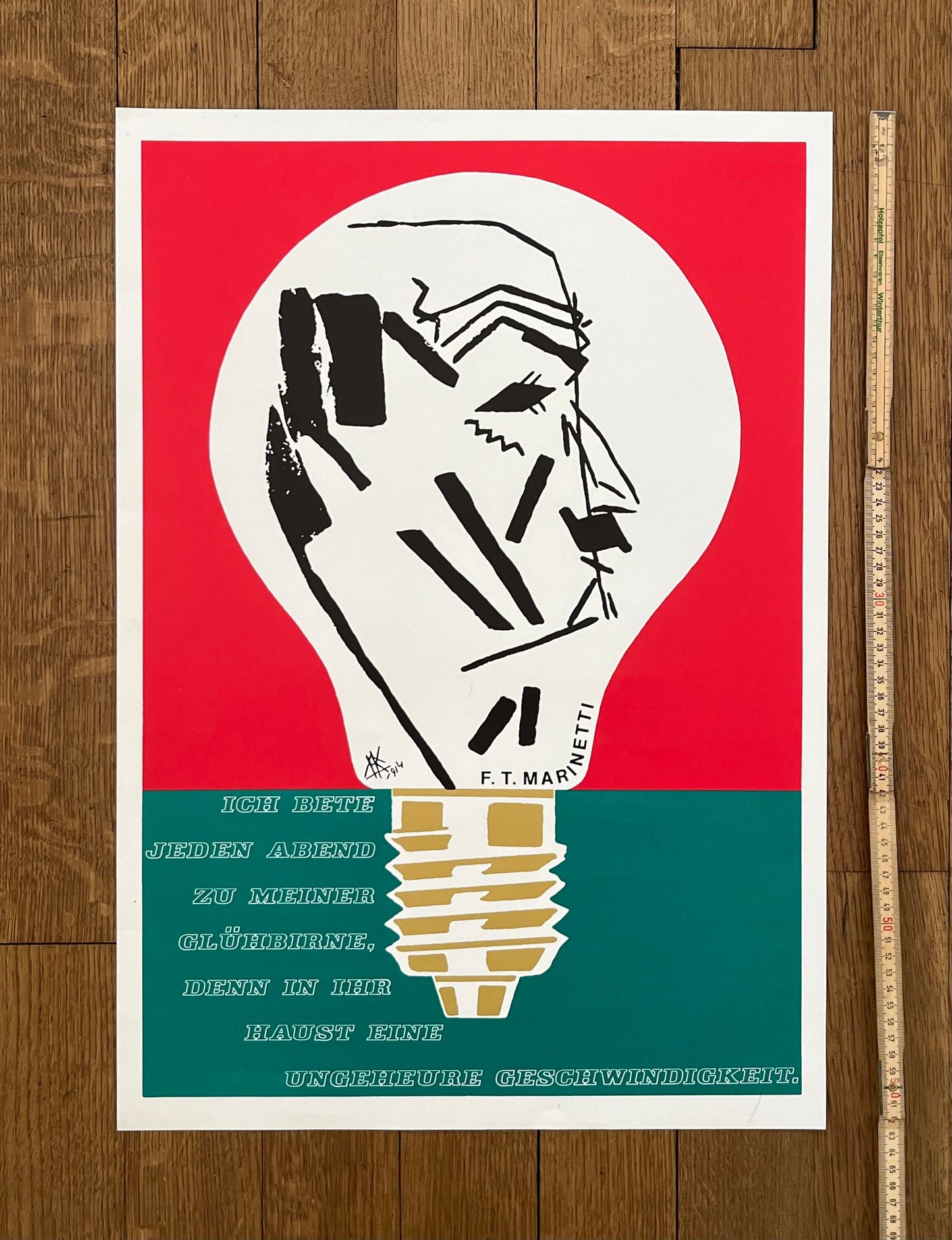 Filippo Tommaso Marinetti art poster - 17.3"×24.8" (44×63cm)
