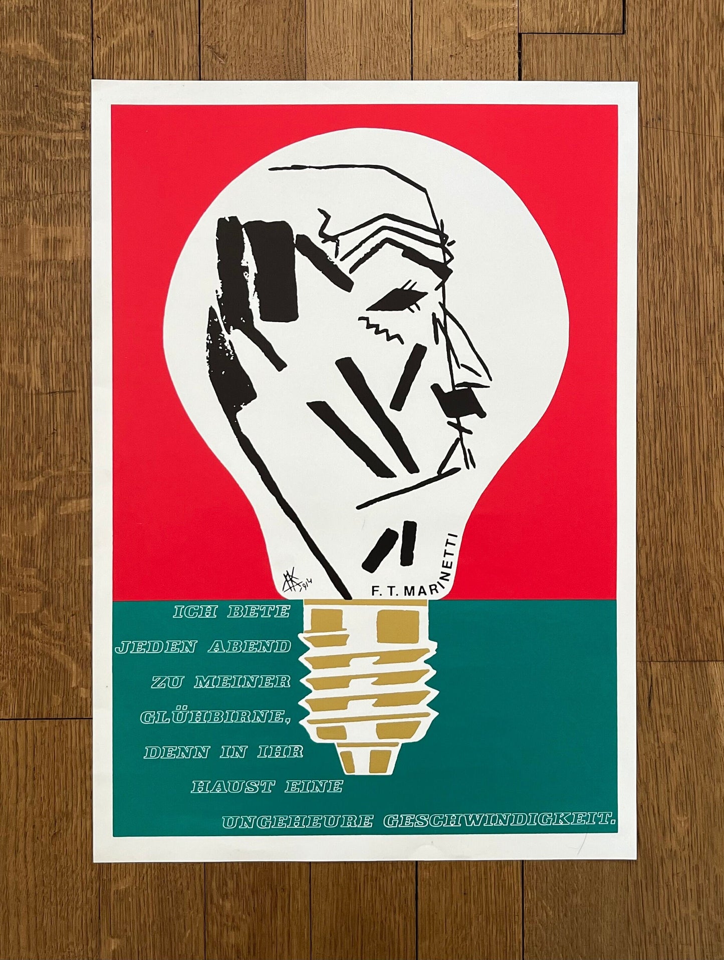 Filippo Tommaso Marinetti art poster - 17.3"×24.8" (44×63cm)