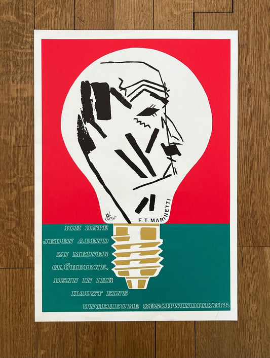 Filippo Tommaso Marinetti art poster - 17.3"×24.8" (44×63cm)
