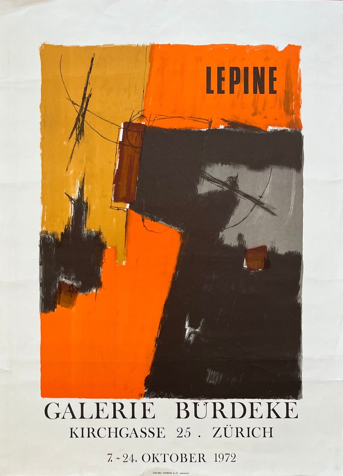 Stanislas Lépine original art poster - 21.5"×29.3" (54.5×74.5cm)
