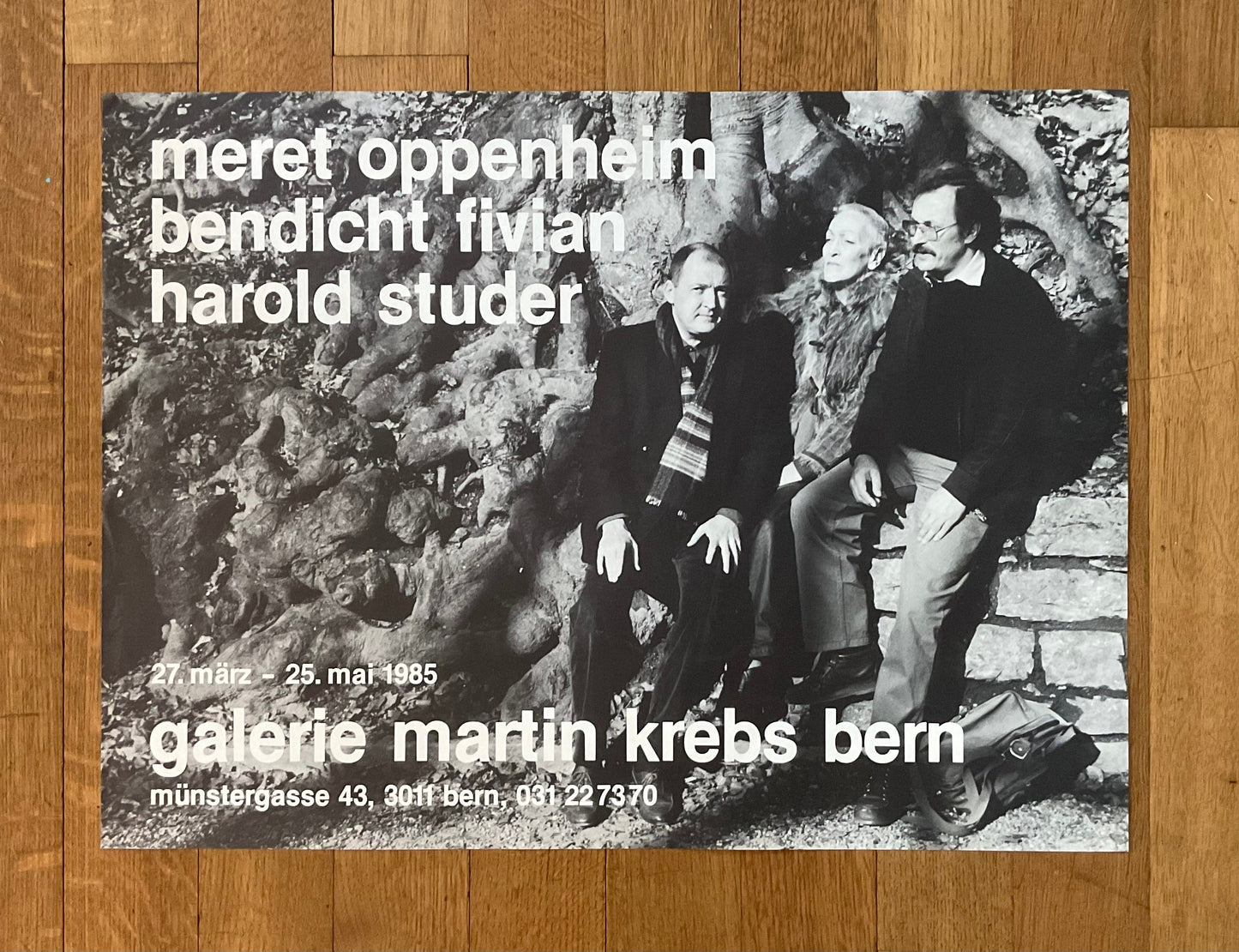 Meret Oppenheim original art exhibition poster - 25.4"×18.9" (64.5×48cm)