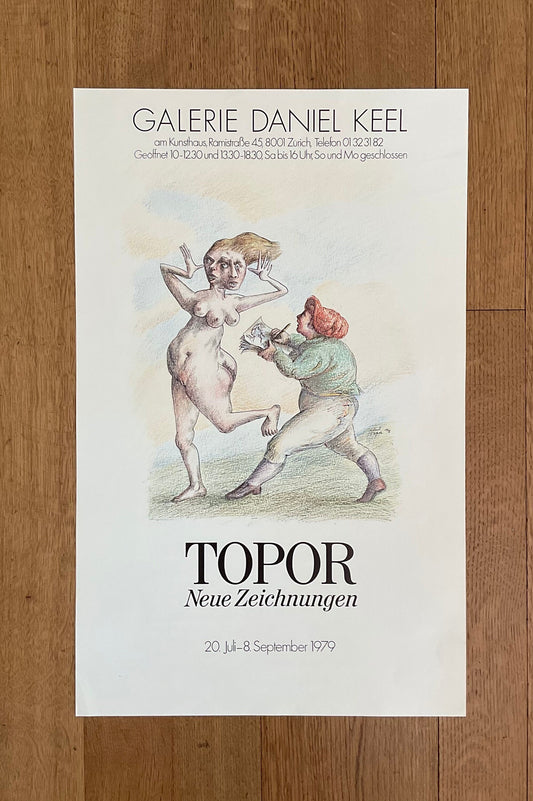 Roland Topor original art poster - 14.8"×23.6" (37.5×60cm)