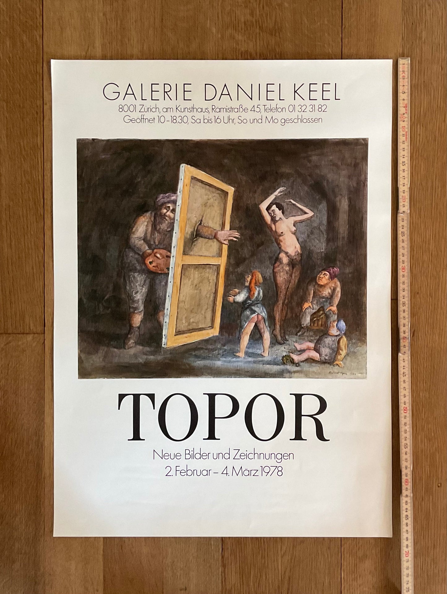 Roland Topor original art poster - 19.1"×26.8" (48.5×68cm)