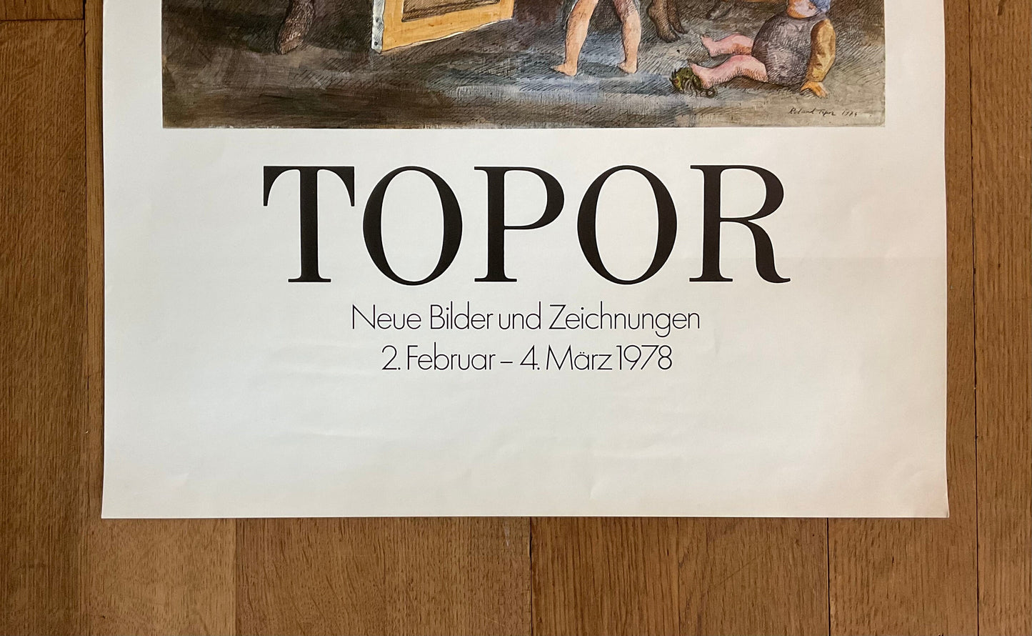 Roland Topor original art poster - 19.1"×26.8" (48.5×68cm)
