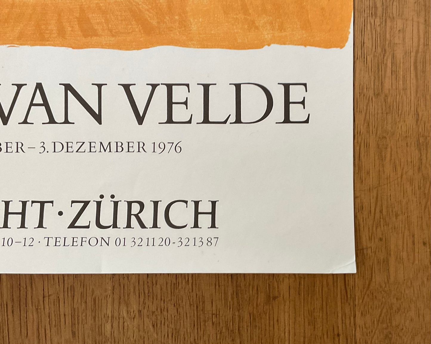 Bram van Velde original art poster - 16.7"×28.0" (42.5×71cm)