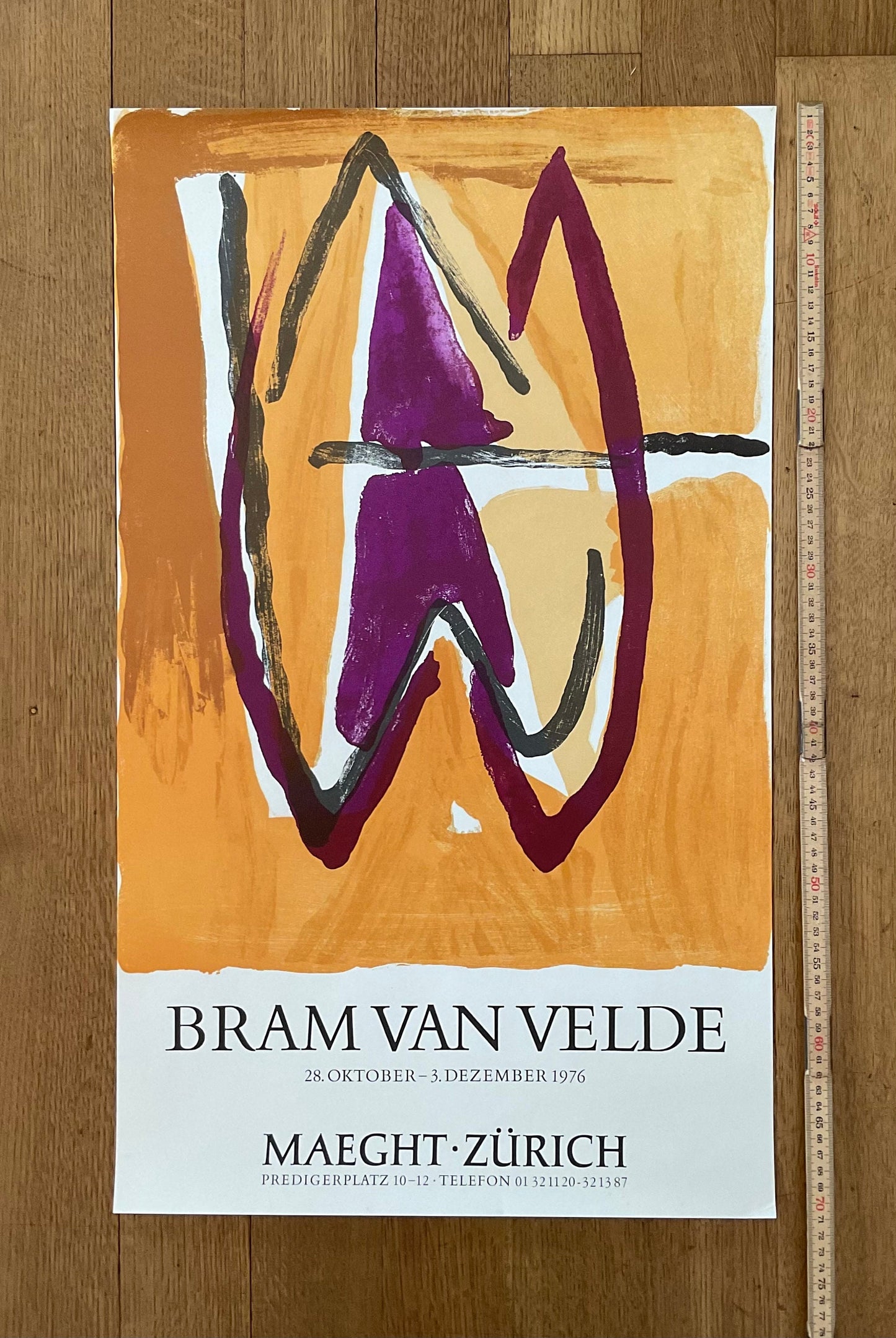 Bram van Velde original art poster - 16.7"×28.0" (42.5×71cm)
