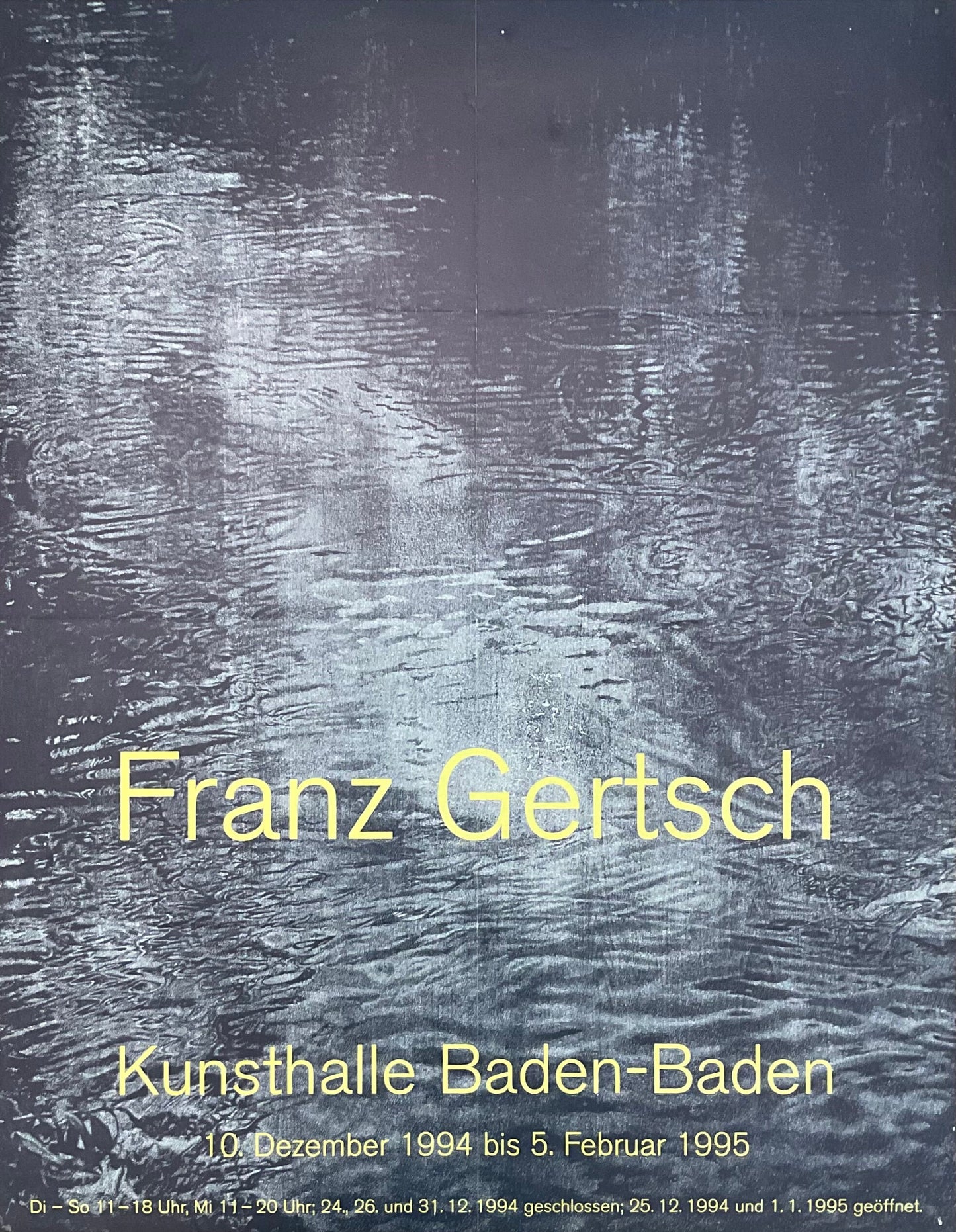 Franz Gertsch original art exhibition poster - 23.4"×30.1" (59.5×76.5cm)