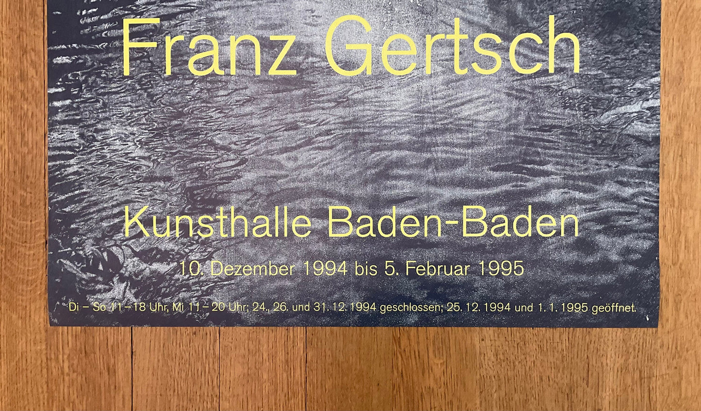 Franz Gertsch original art exhibition poster - 23.4"×30.1" (59.5×76.5cm)