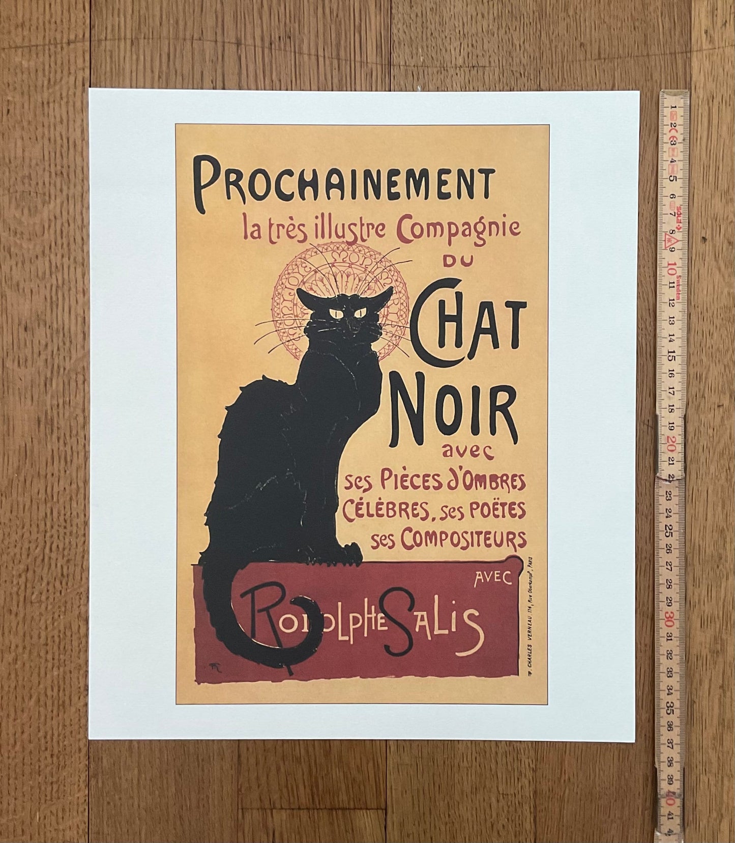 Chat Noir Rodolphe Salis Art Poster reprint - 12.4"×14.6" (31.5×37cm)