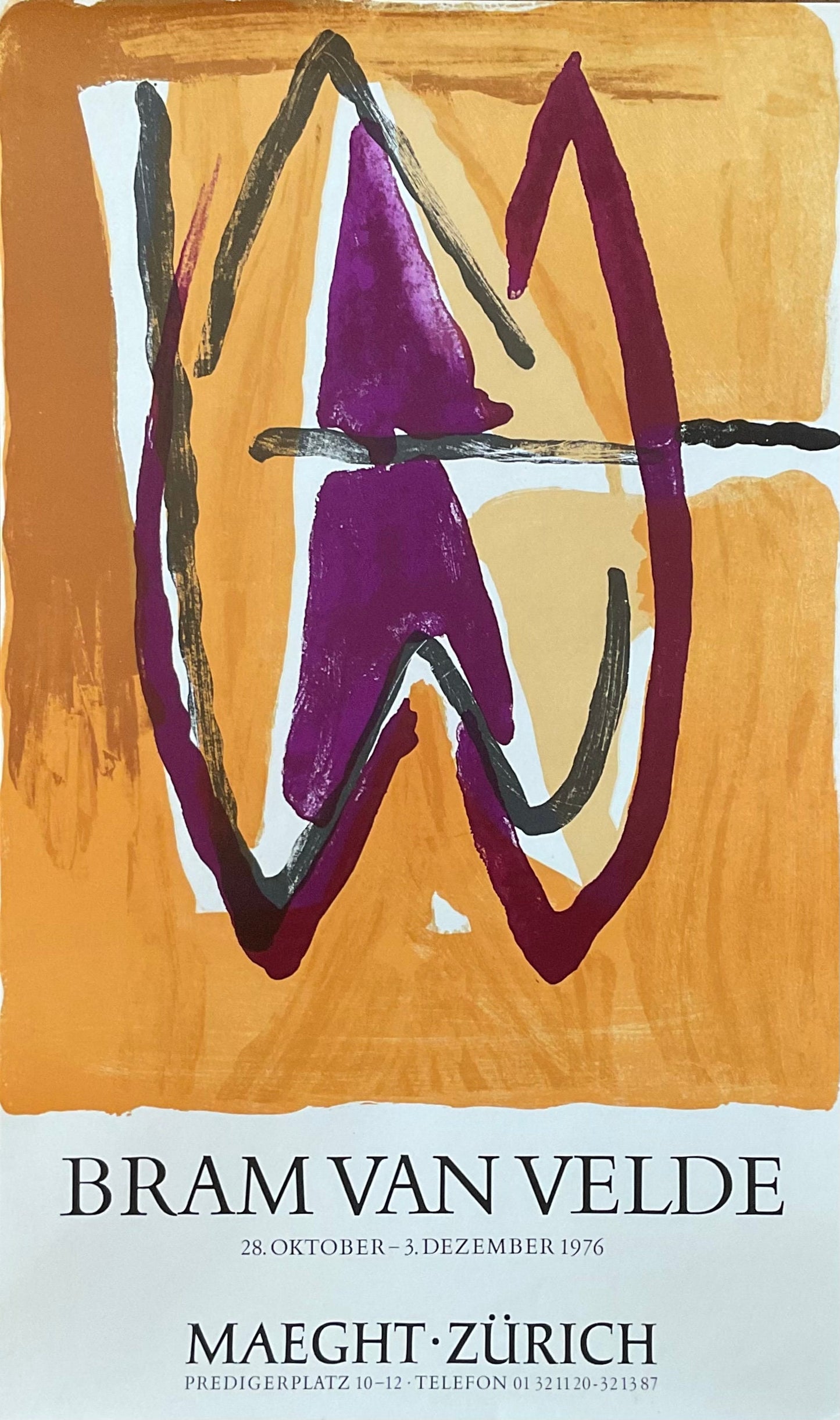 Bram van Velde original art poster - 16.7"×28.0" (42.5×71cm)