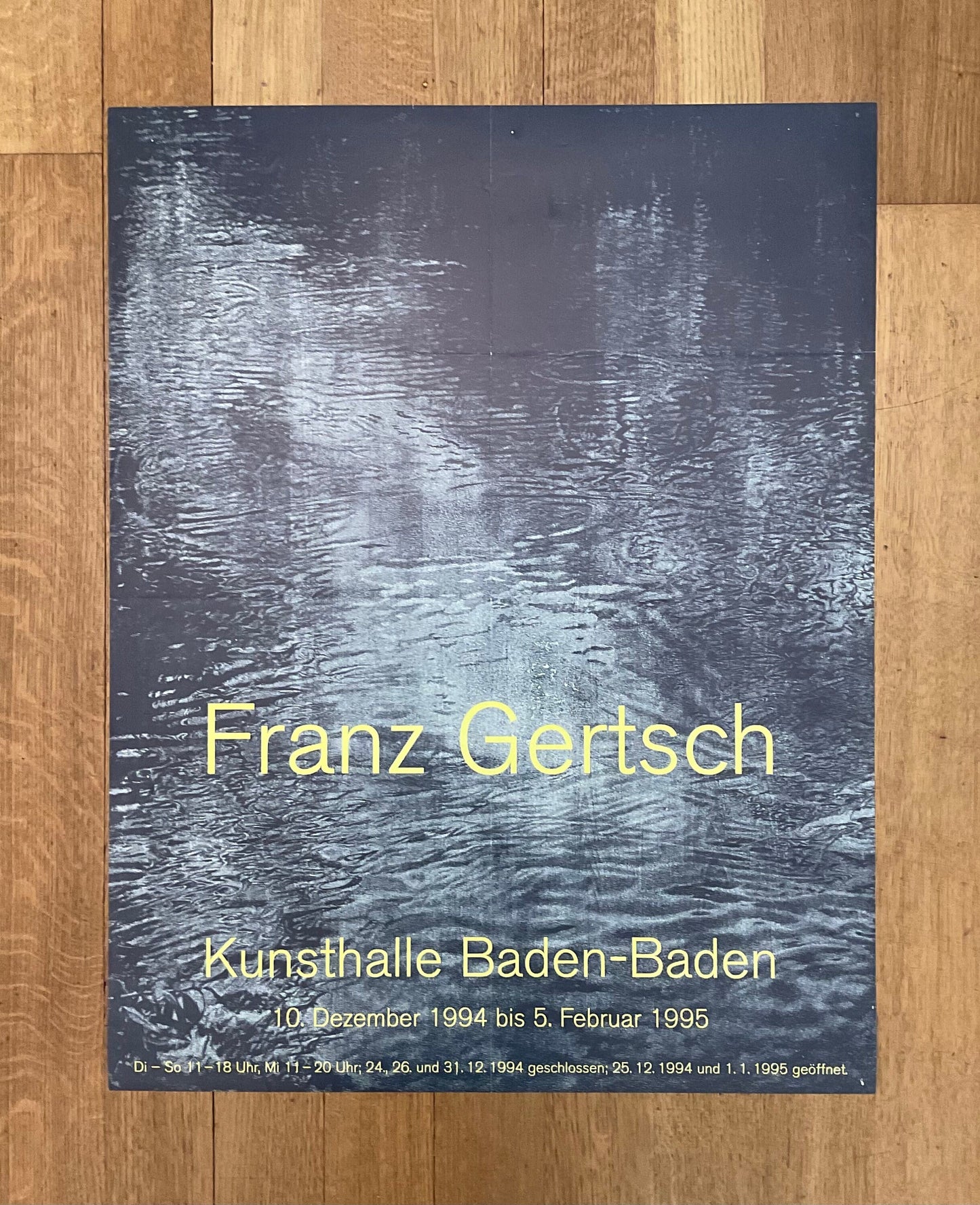 Franz Gertsch original art exhibition poster - 23.4"×30.1" (59.5×76.5cm)