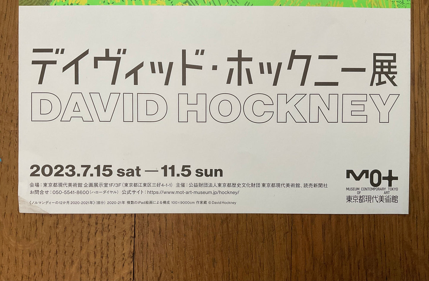 David Hockney exhibition poster flyer - 8.3"×11.7" (21×29.7cm)