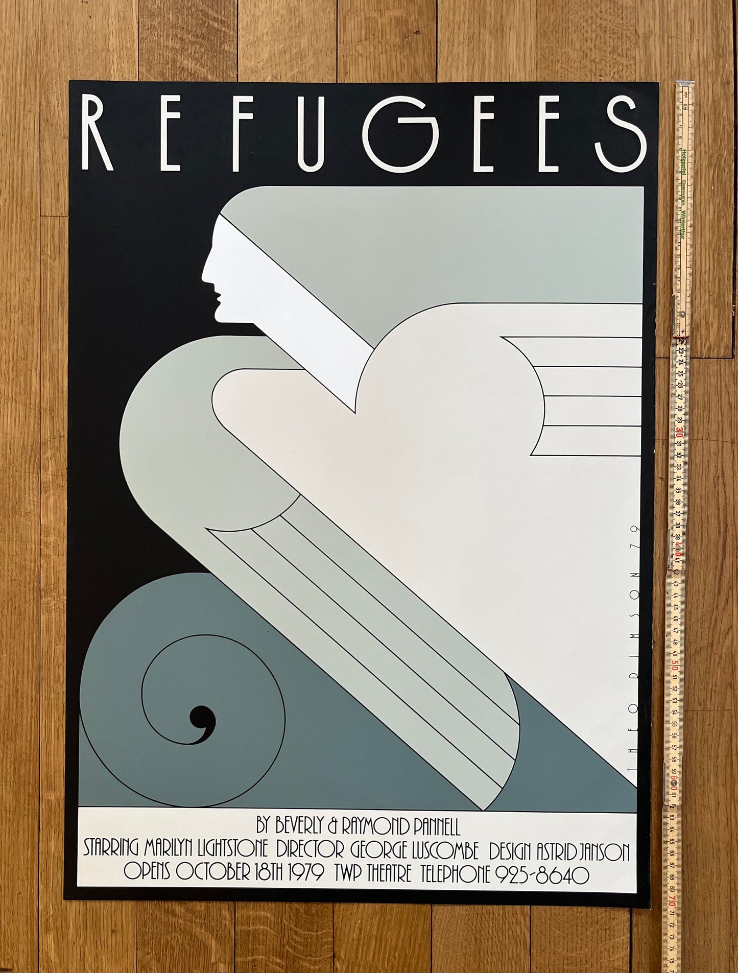 Theo Dimson Refugees original art poster - 20.1"×28.0" (51×71cm)