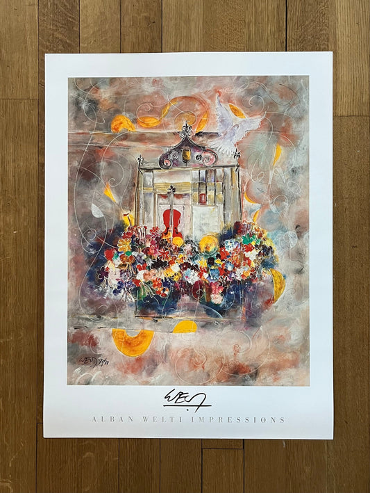 Original Alban Welti art poster - 23.4"×31.3" (59.5×79.5cm)