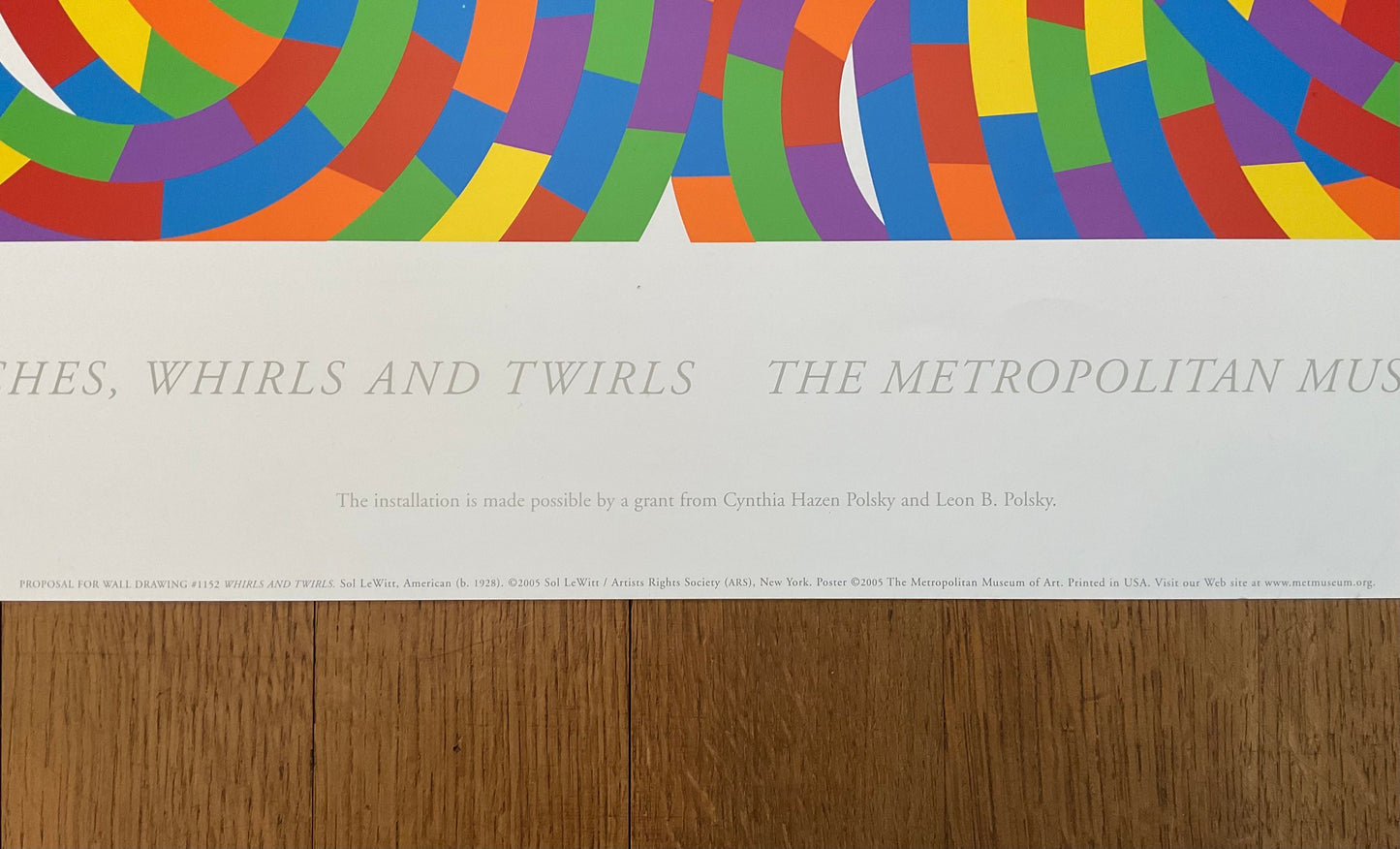 Sol Lewitt original art exhibition poster - 41.9"×15.9" (106.5×40.5cm)