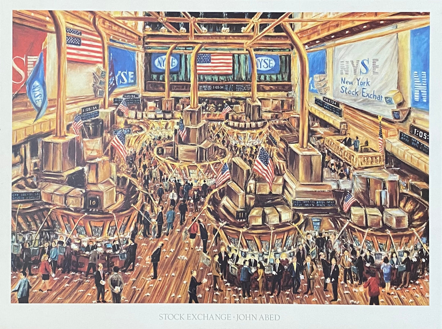 New York Stock Exchange original art poster - 32.1"×24.0" (81.5×61cm)