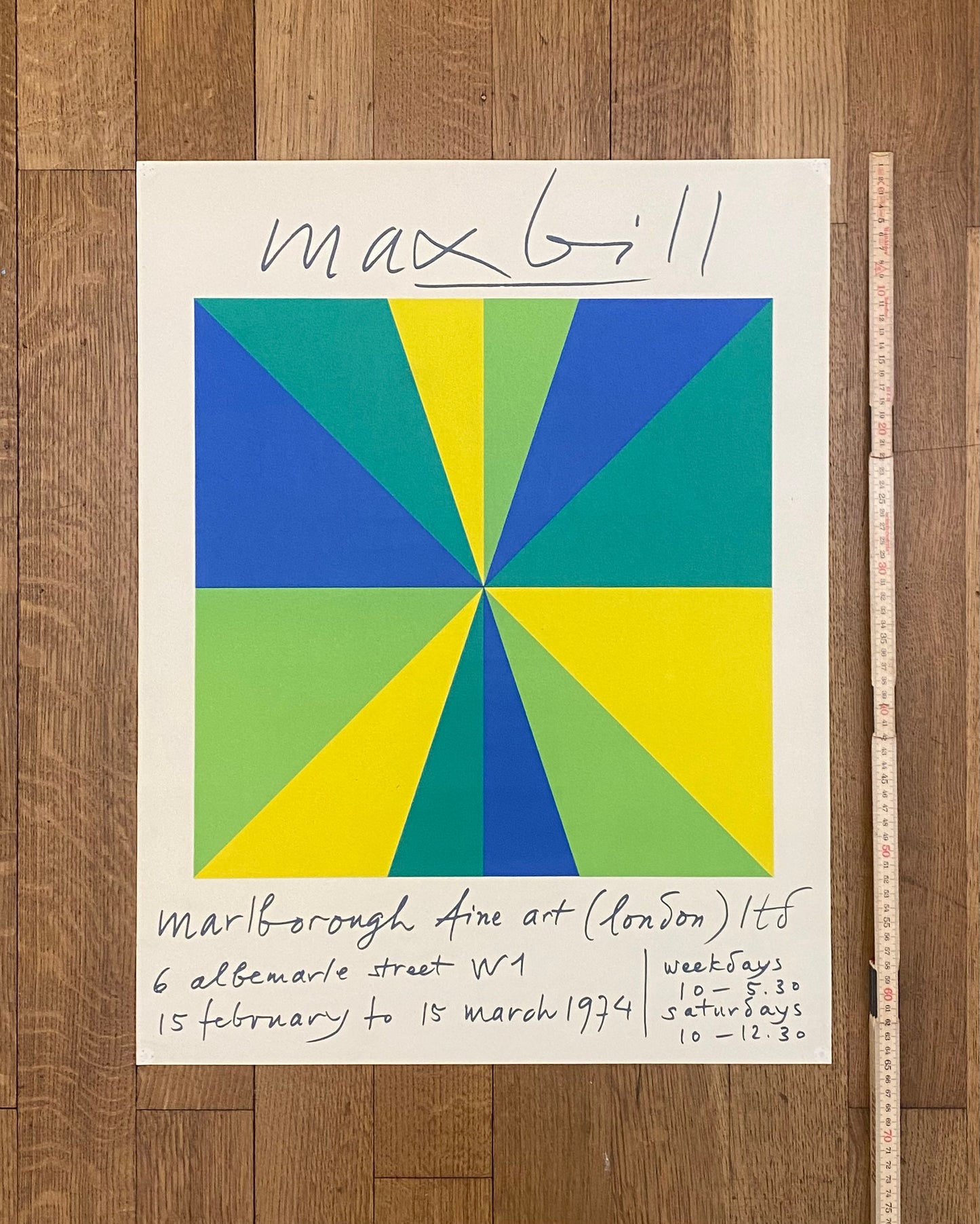 Max Bill original art poster - 19.7"×25.6" (50×65cm)