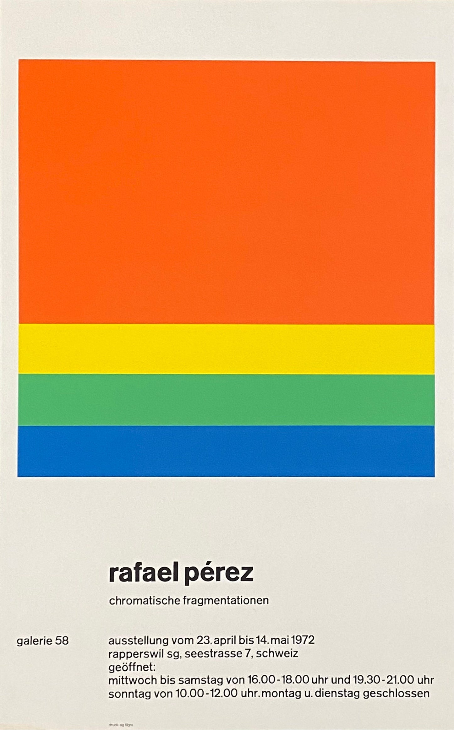 Rafael Pérez art exhibition poster - 17.7"×28.3" (45×72cm)