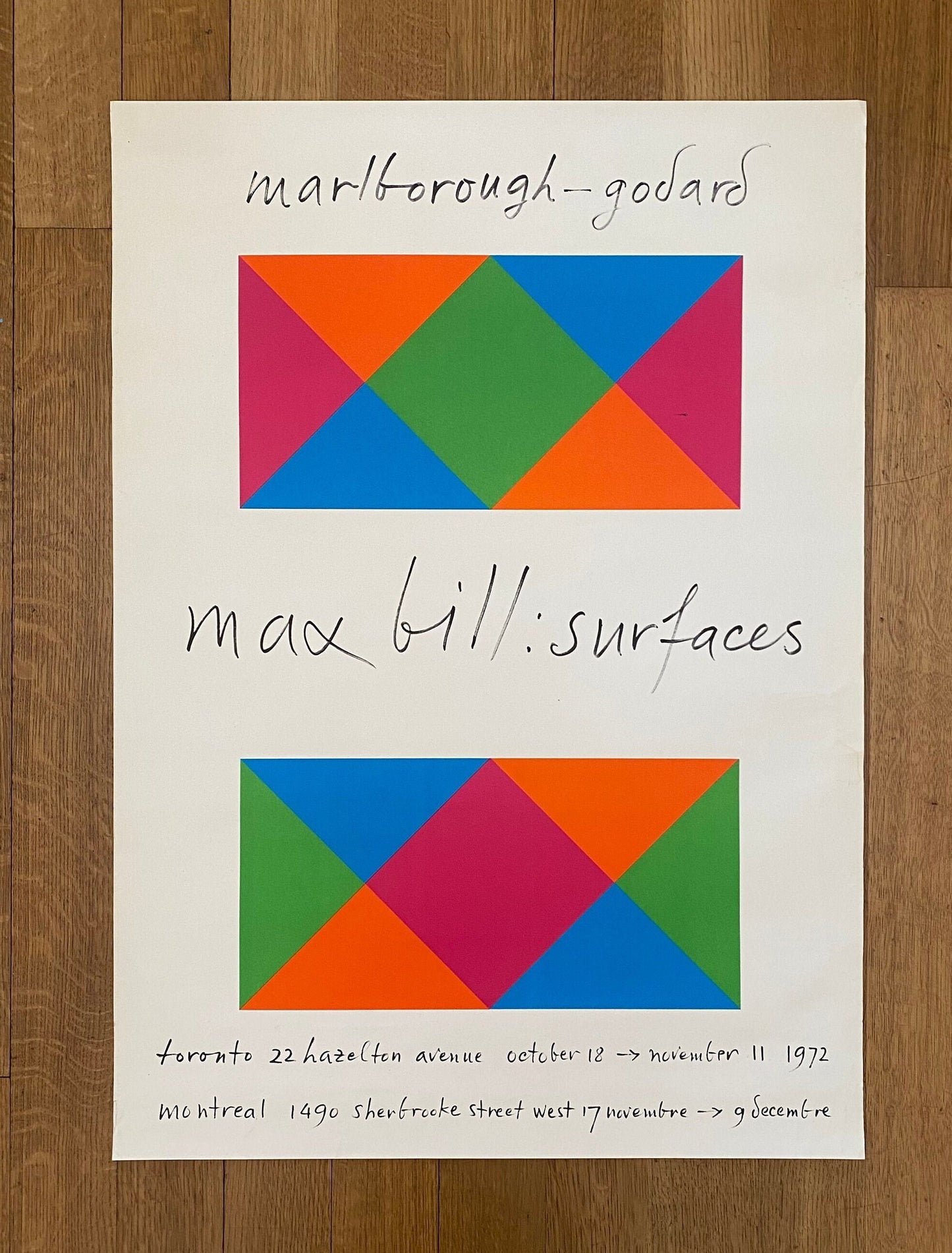Max Bill original art poster - 23.6"×32.9" (60×83.5cm)