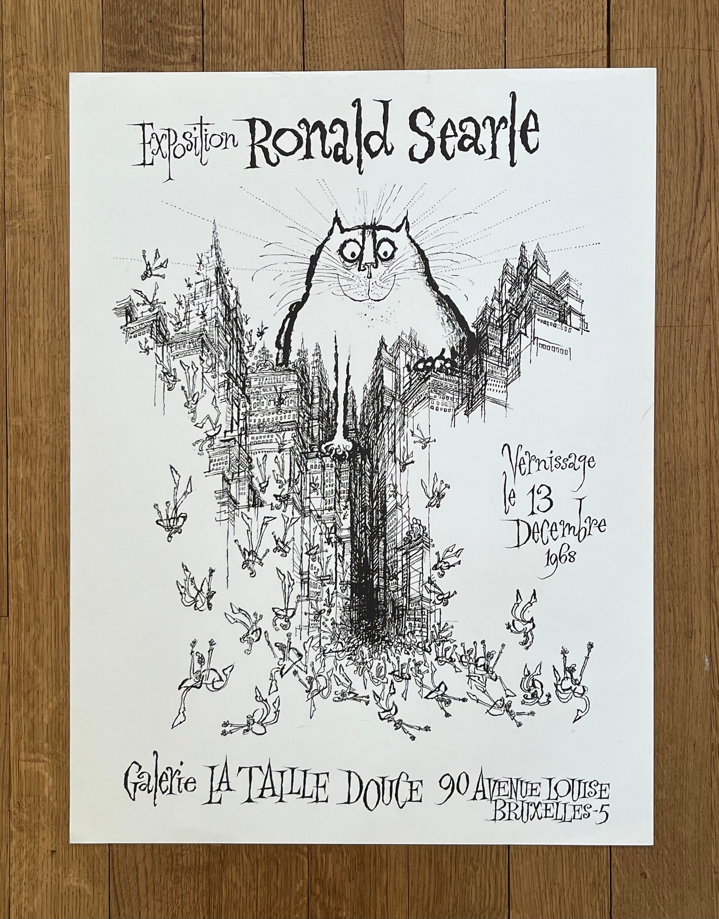 Ronald Searle original art poster - 19.7"×26.0" (50×66cm)