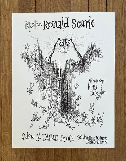 Ronald Searle original art poster - 19.7"×26.0" (50×66cm)