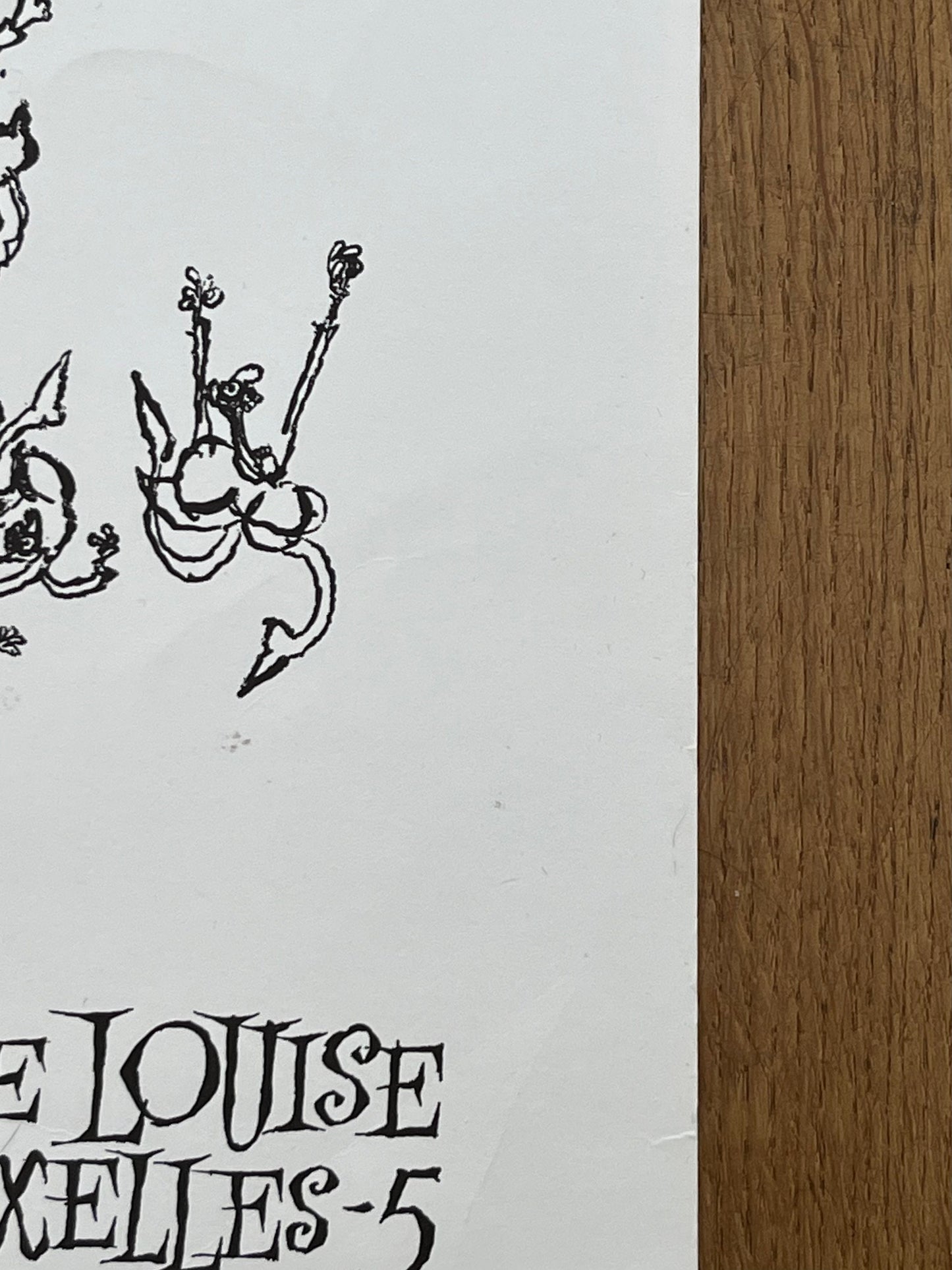 Ronald Searle original art poster - 19.7"×26.0" (50×66cm)