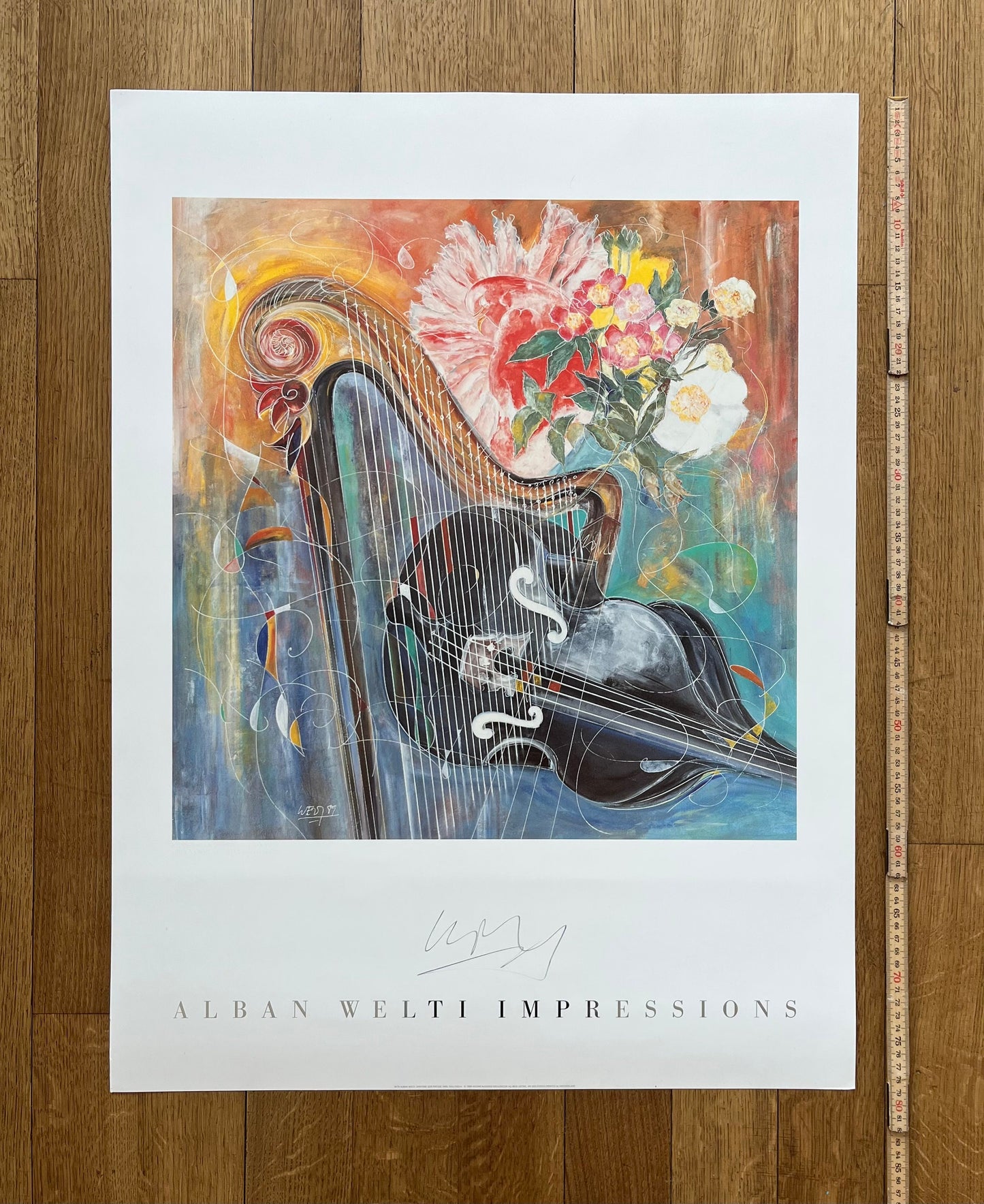 Original Alban Welti art poster signed - 23.4"×31.3" (59.5×79.5cm)