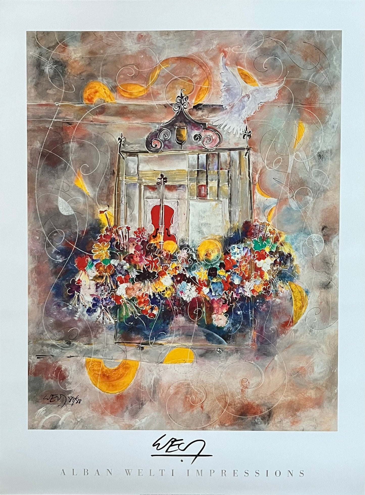 Original Alban Welti art poster - 23.4"×31.3" (59.5×79.5cm)