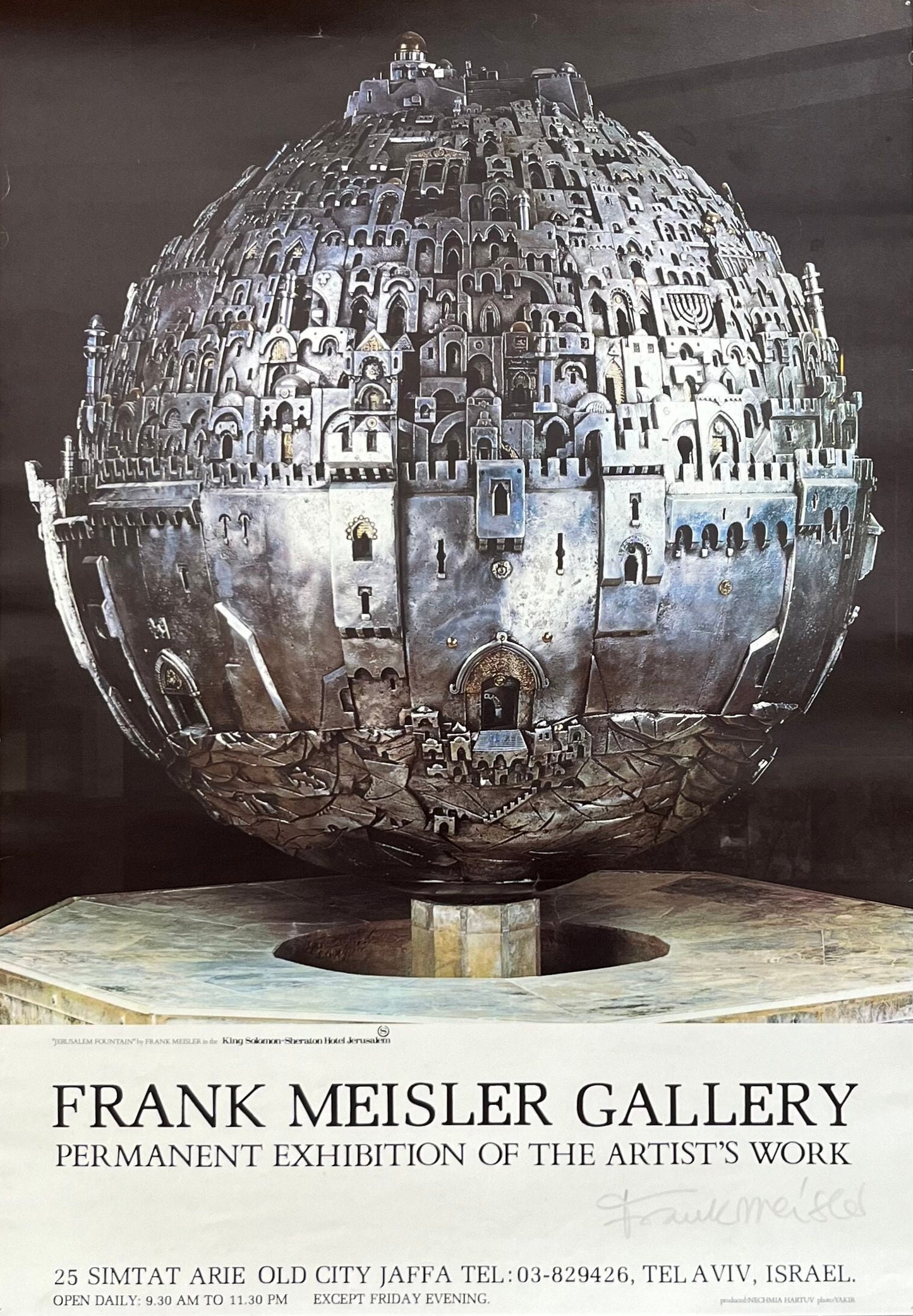 Frank Meisler original art poster signed - 18.3"×26.4" (46.5×67cm)