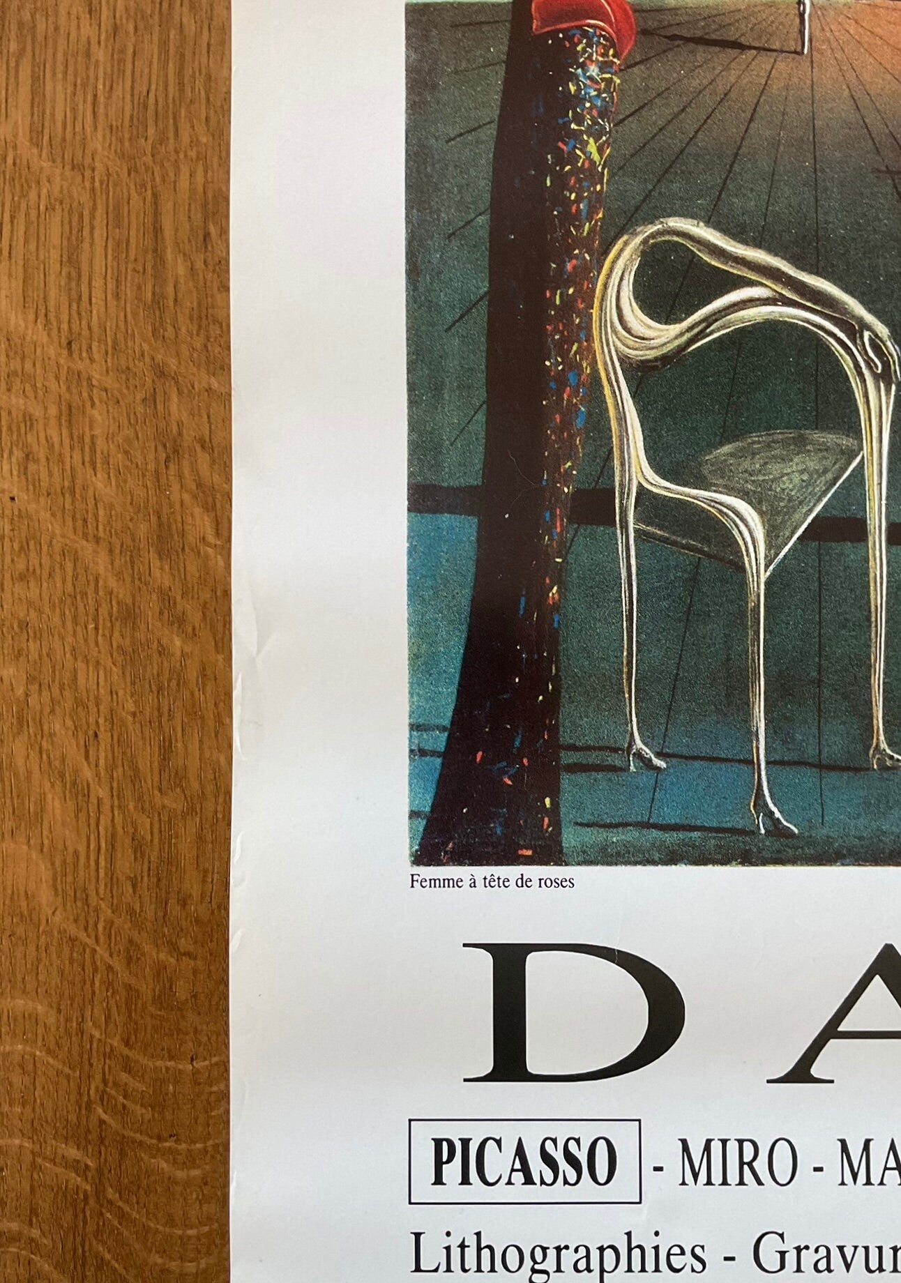 Salvador Dalí original art poster - 15.7"×24.0" (40×61cm)