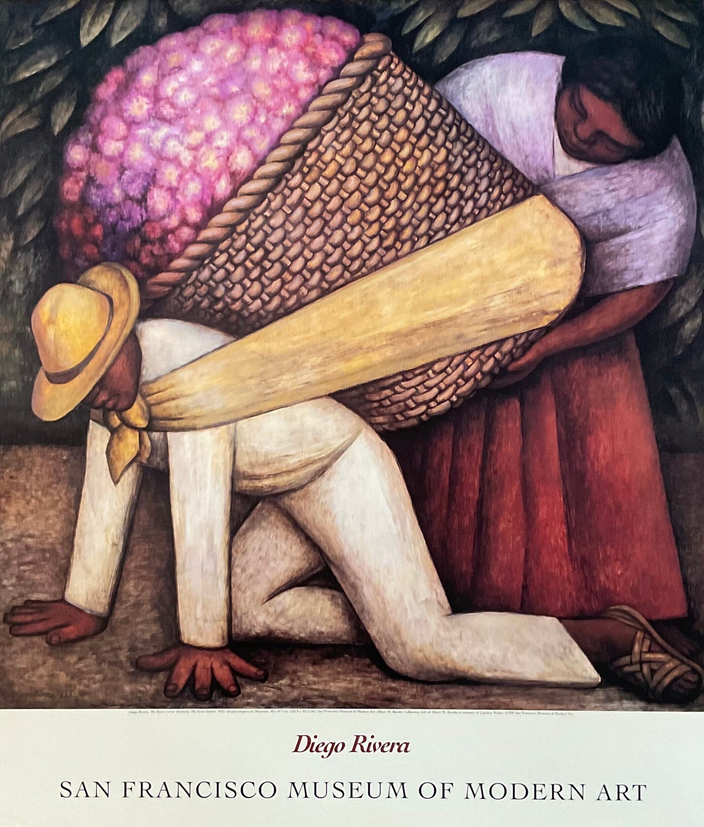 Diego Rivera art exhibition poster - 26.8"×31.3" (68×79.5cm)